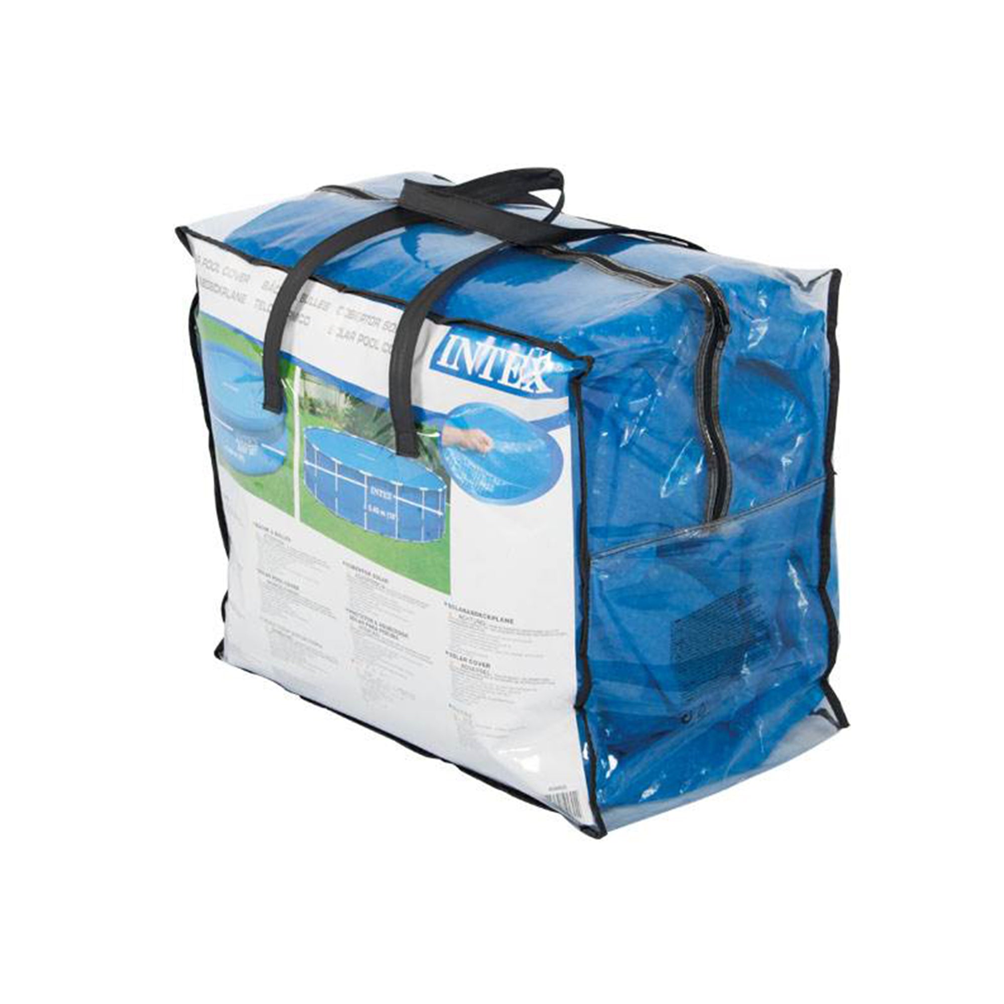 Intex Swimming Pool Solar Tarp Bundled w/ Metal Frame Above Ground Swimming Pool