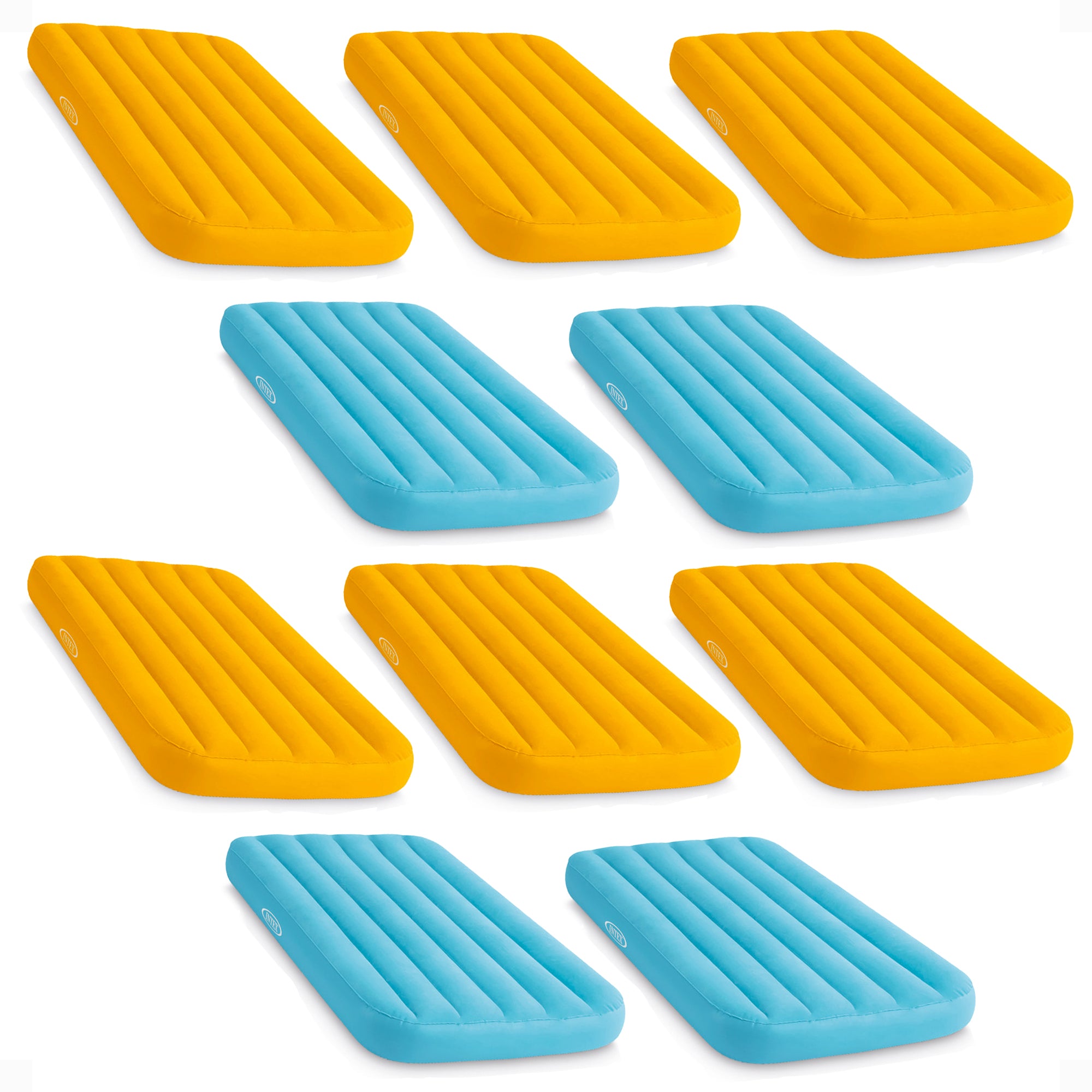 Intex Cozy Kidz Bright & Fun-Colored Inflatable Air Bed w/ Carry Bag (10 Pack) - VMInnovations
