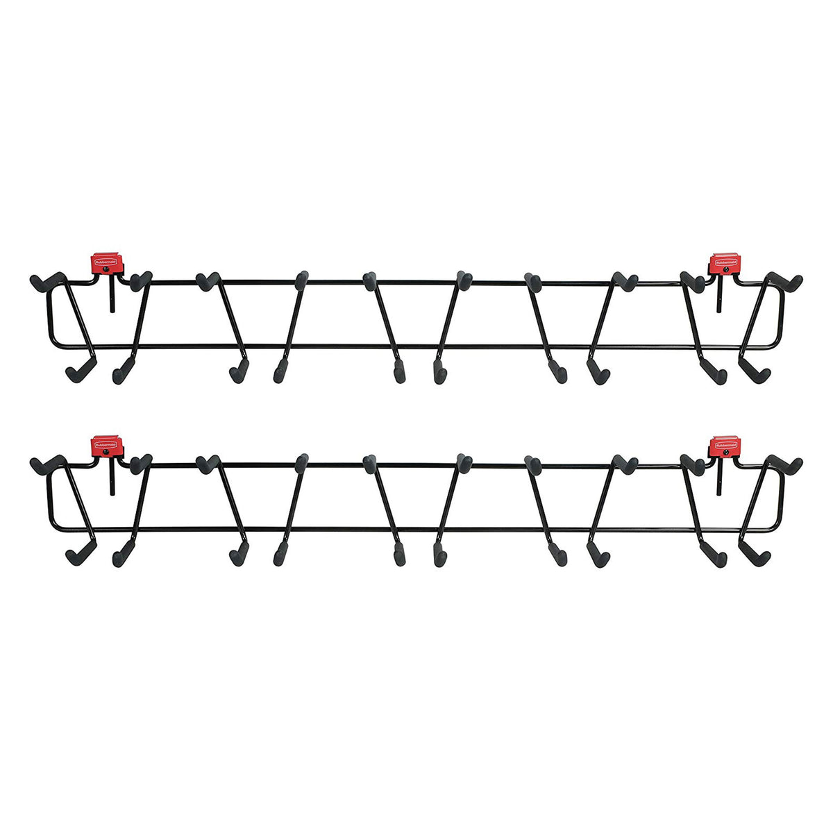 Rubbermaid 34 Inch Heavy Duty Garden Tool & Sport Storage Rack for Sheds, 2 Pack
