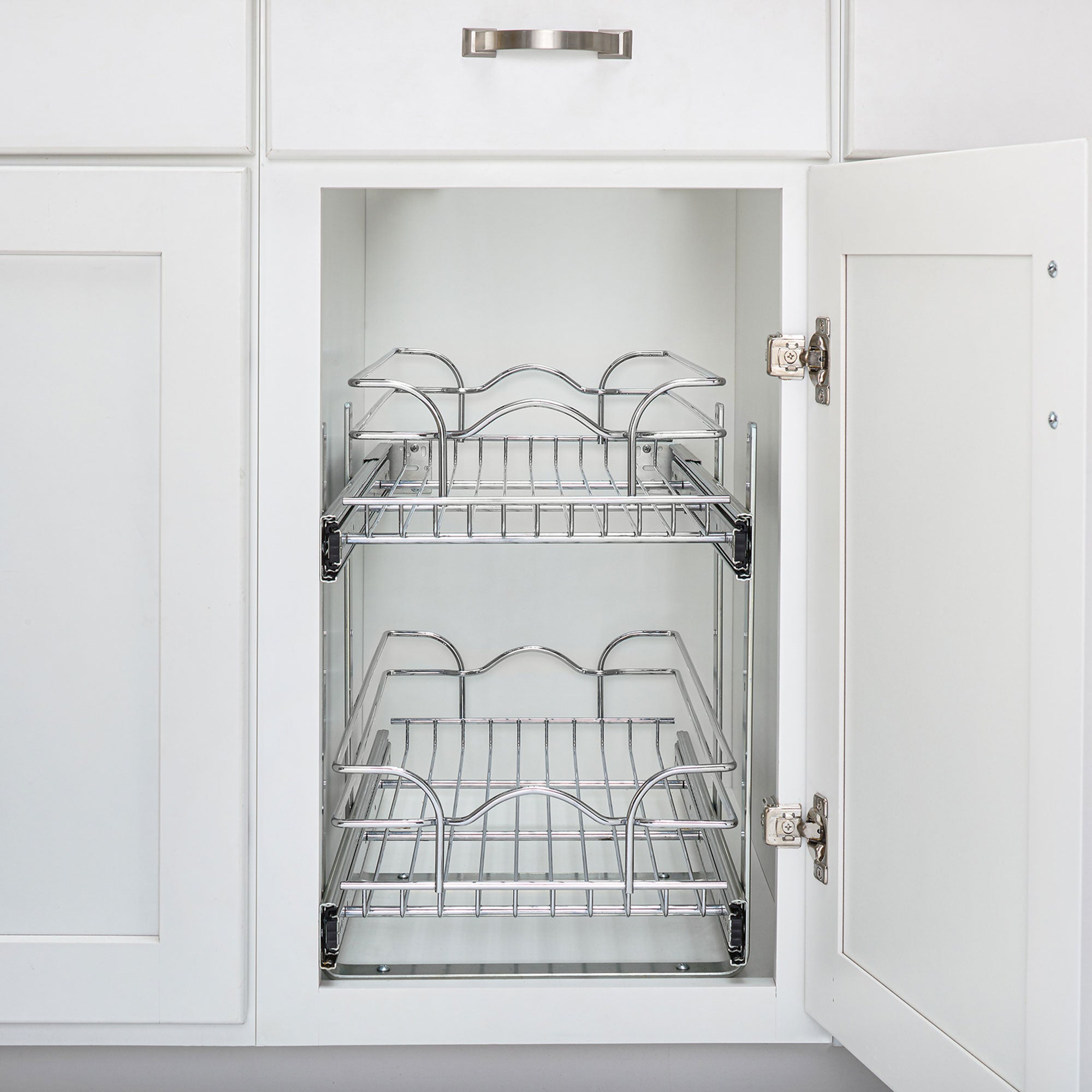 Rev-A-Shelf 5WB2-1222CR-1 12"x22" 2-Tier Cabinet Storage Basket, Chrome (Used)