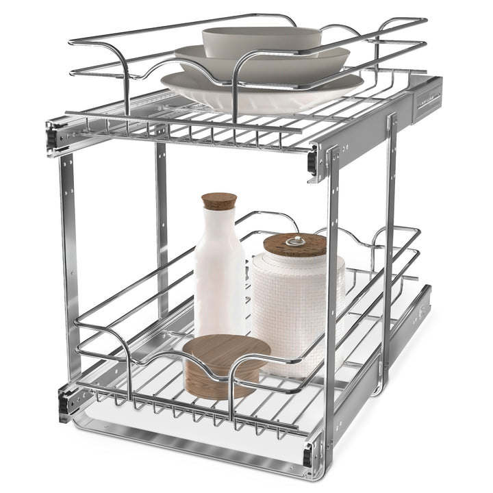 Rev-A-Shelf Kitchen Cabinet Pullout Shelf Organizer, 12 x 22 In, 5WB2-1222CR-1