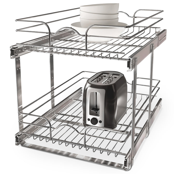 Rev-A-Shelf Kitchen Cabinet Pullout Shelf Organizer, 18 x 22 In, 5WB2-1822CR-1