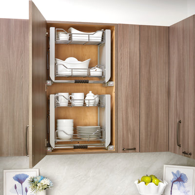 Rev-A-Shelf 24" Kitchen Pull-Down Wall Cabinet Shelf System, Chrome, 5PD-24CRN