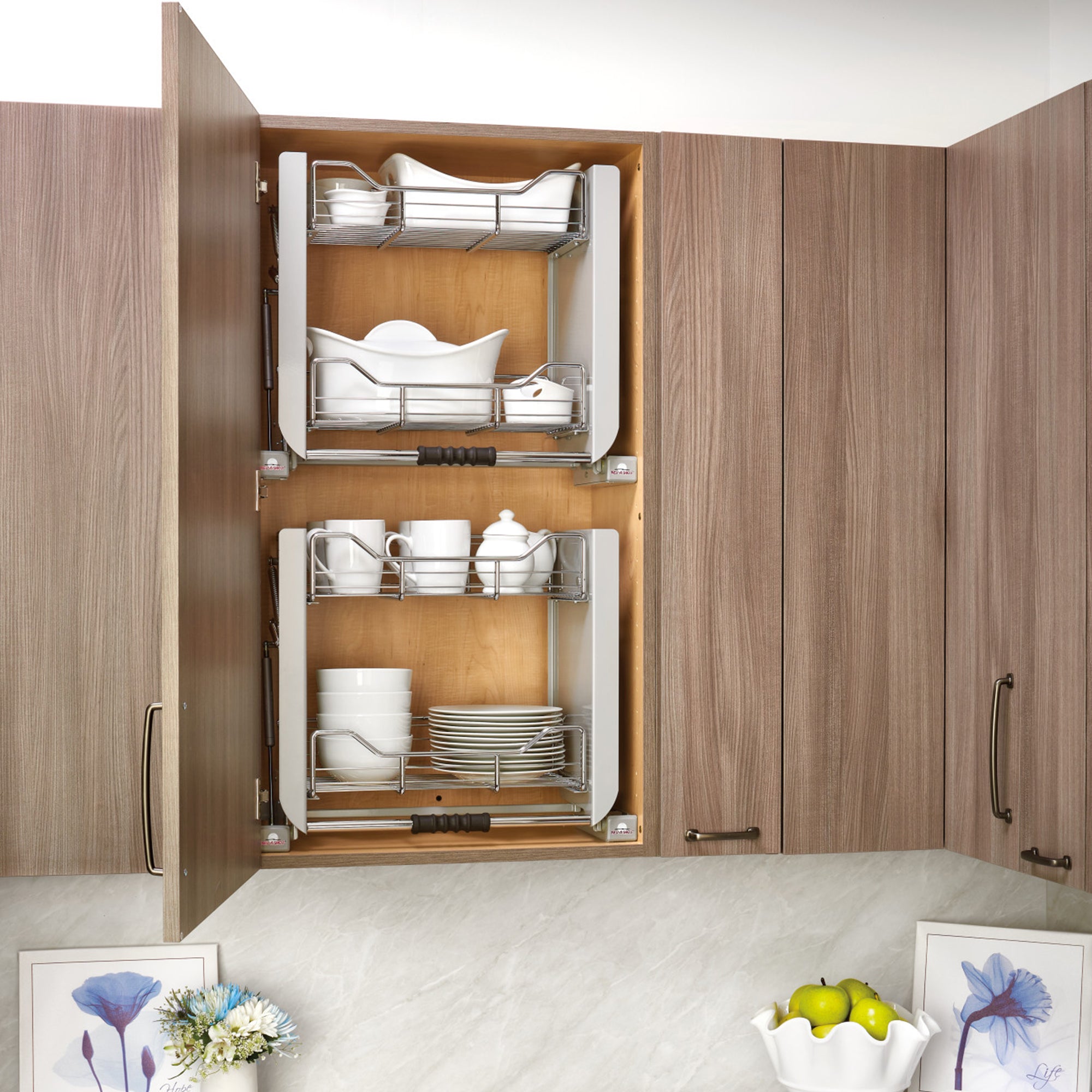 Rev-A-Shelf 5PD-24CRN 24" Chrome Wall Cabinet Pull-Down Shelf System (Open Box)