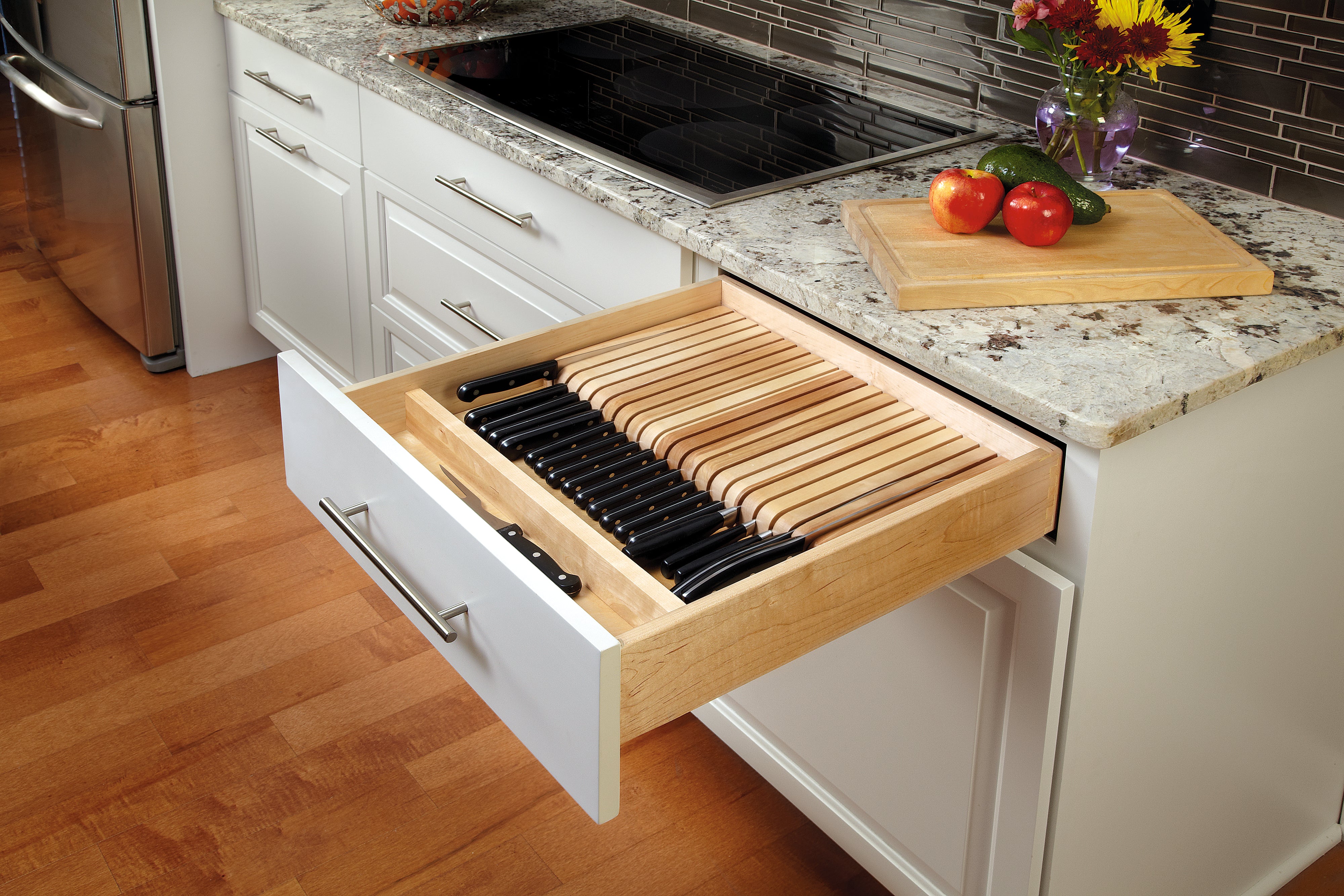 Rev-A-Shelf Trim to Fit Knife Block 19 Slot Drawer Organizer Insert, 4WKB-1