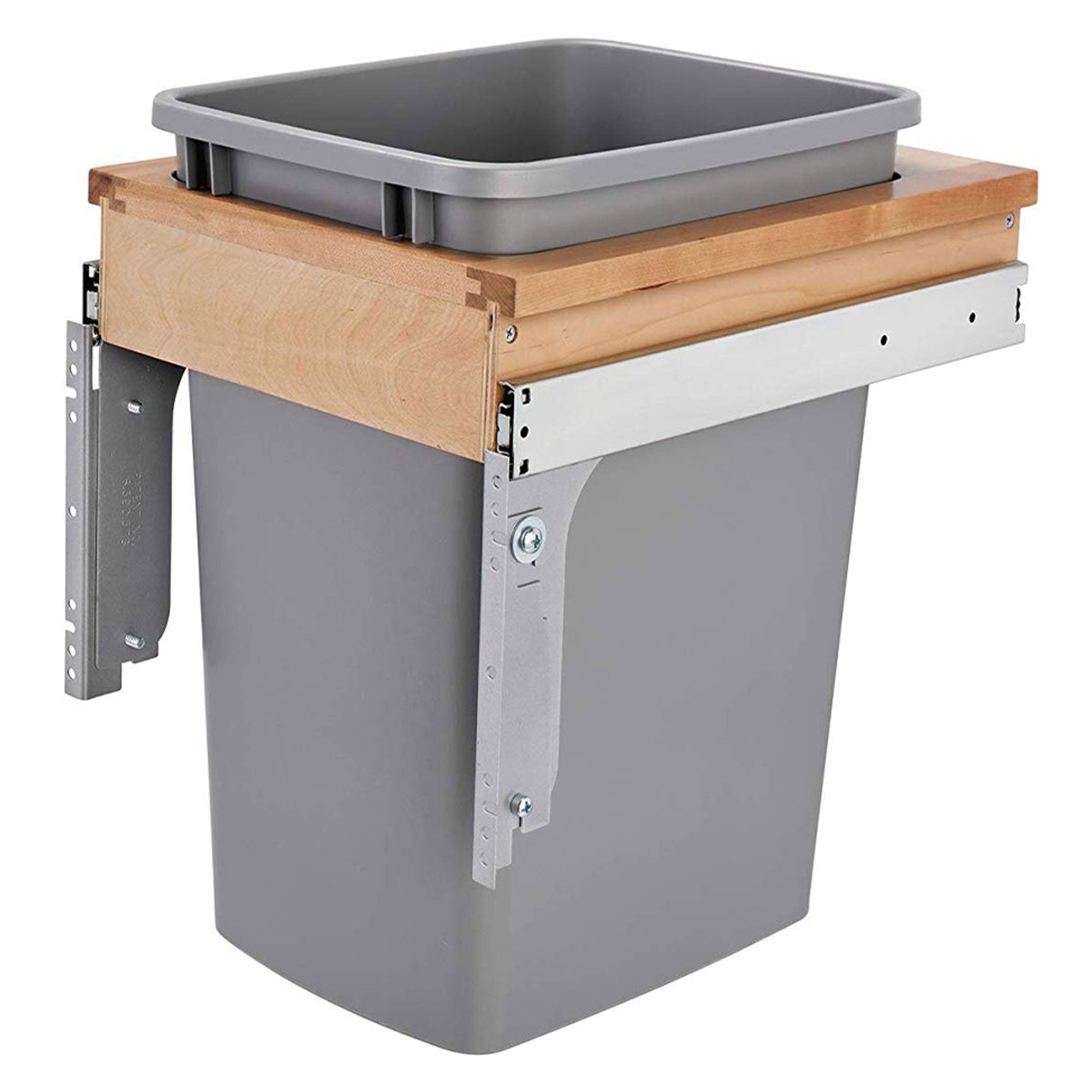 Rev-A-Shelf Single Pullout Trash Can, Reduced Depth, 35 qt., 4WCTM-1516DM-1 - VMInnovations