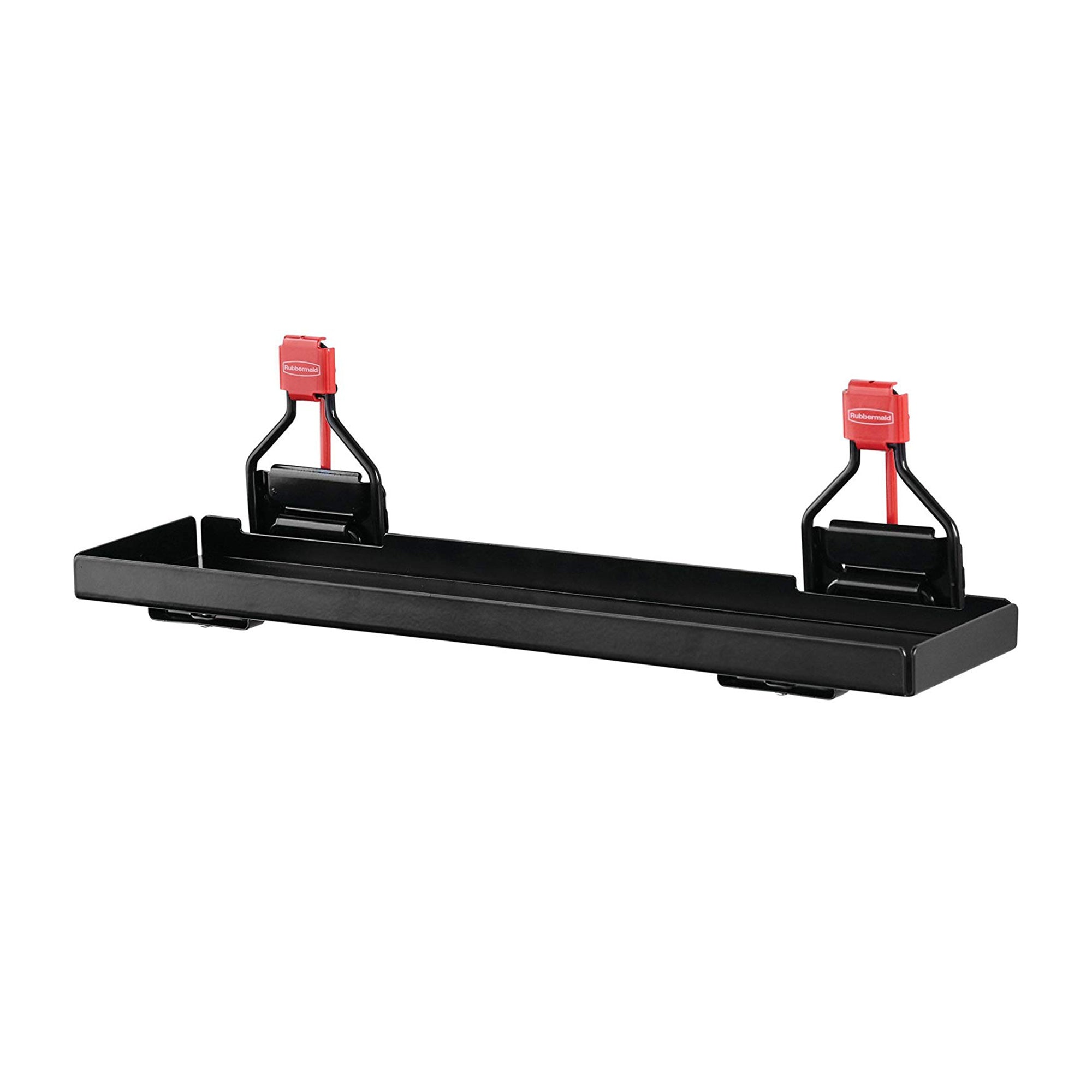 Rubbermaid Outdoor Metal Backyard Shed Shelf & 34” Tool Rack & Power Tool Holder
