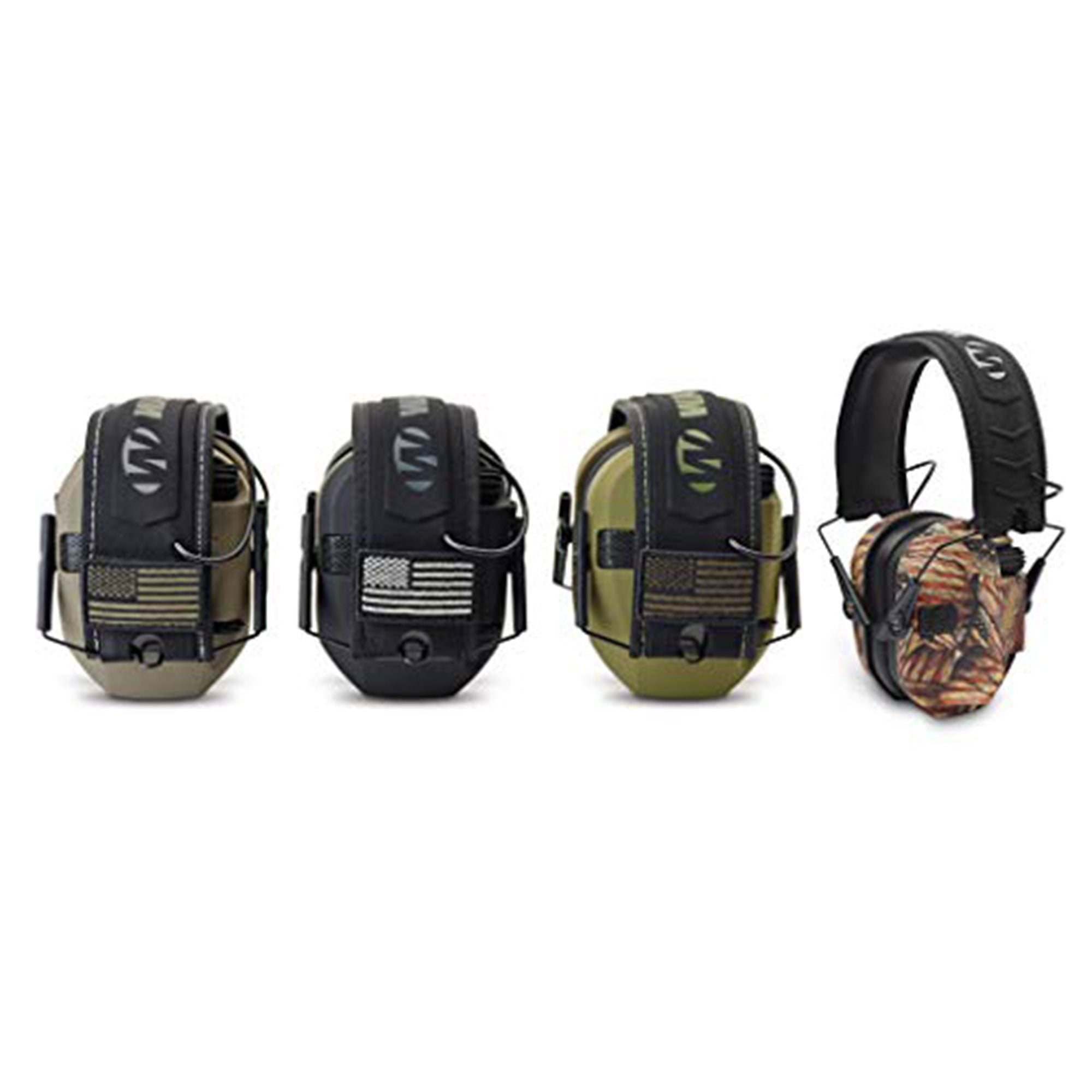 Walker's Razor Slim Shooter Electronic Hearing Earmuff, Tan Patriot (3 Pack) - VMInnovations
