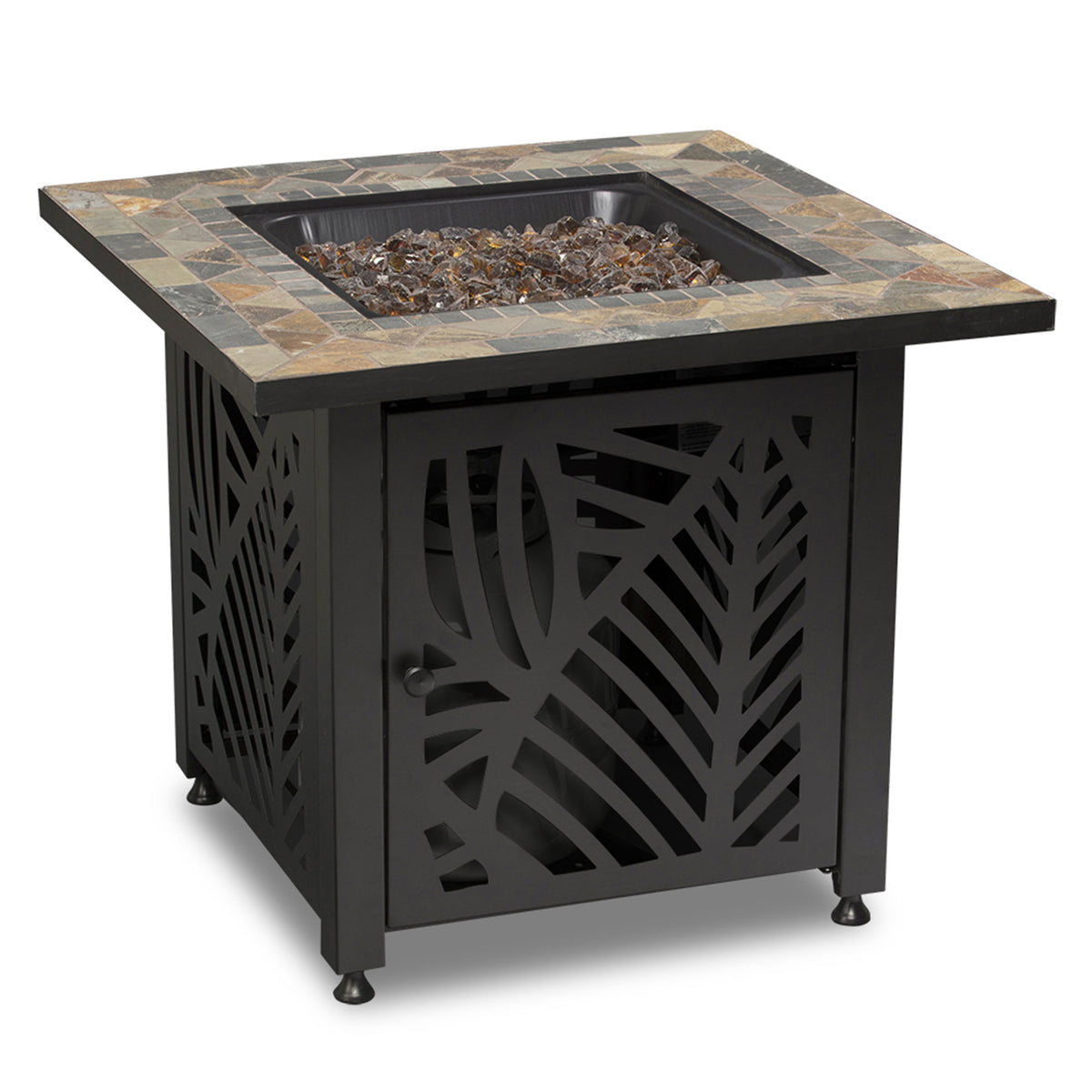 Endless Summer 50,000 BTU LP Gas Outdoor Fire Table w/ Tile Mantel & Fire Glass