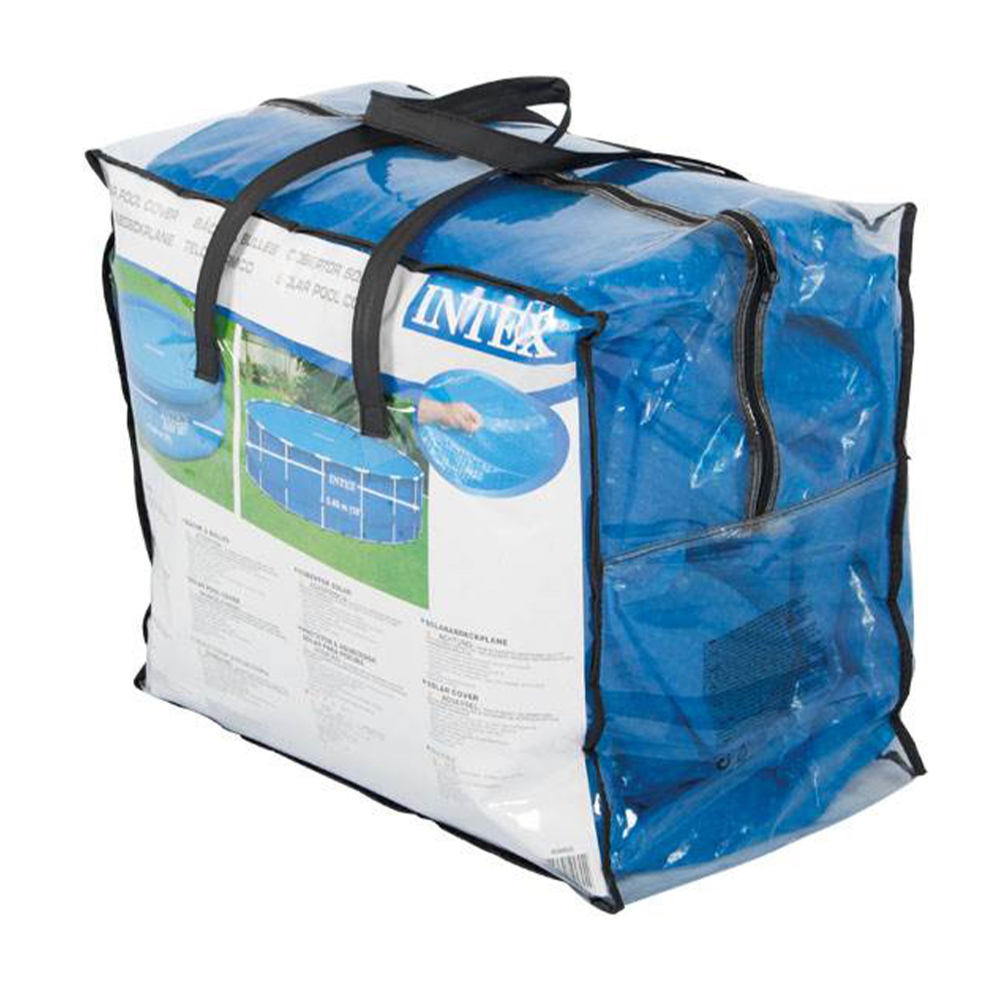 Intex 12' Swimming Pool Solar Cover Tarp & 12' Swimming Pool Debris Cover