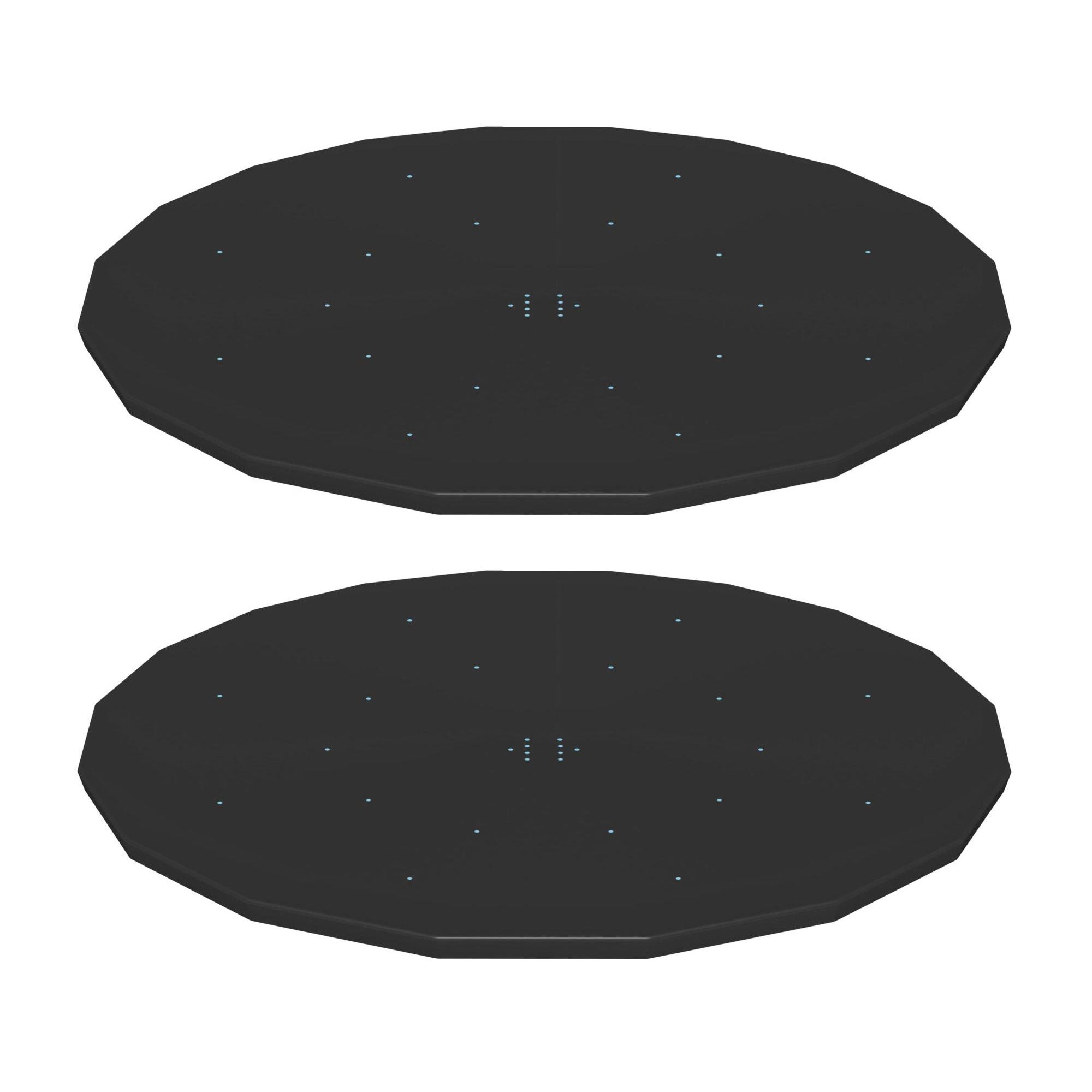Bestway Round PVC 12 Foot Pool Cover for Above Ground Pro Frame Pools (2 Pack)