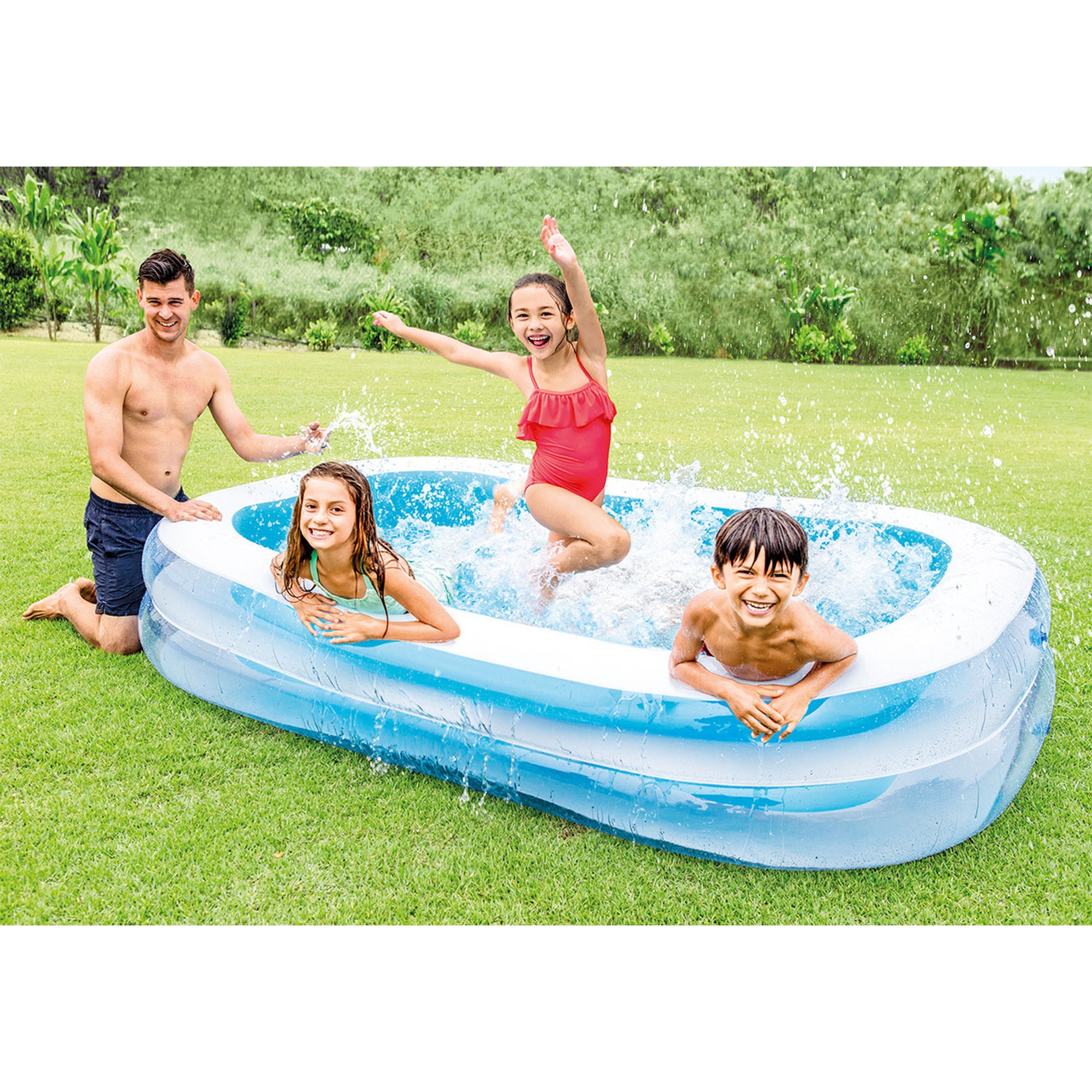 Intex Swim Center 198 Gal. Family Swimming Pool & 120V Electric Air Pump - VMInnovations