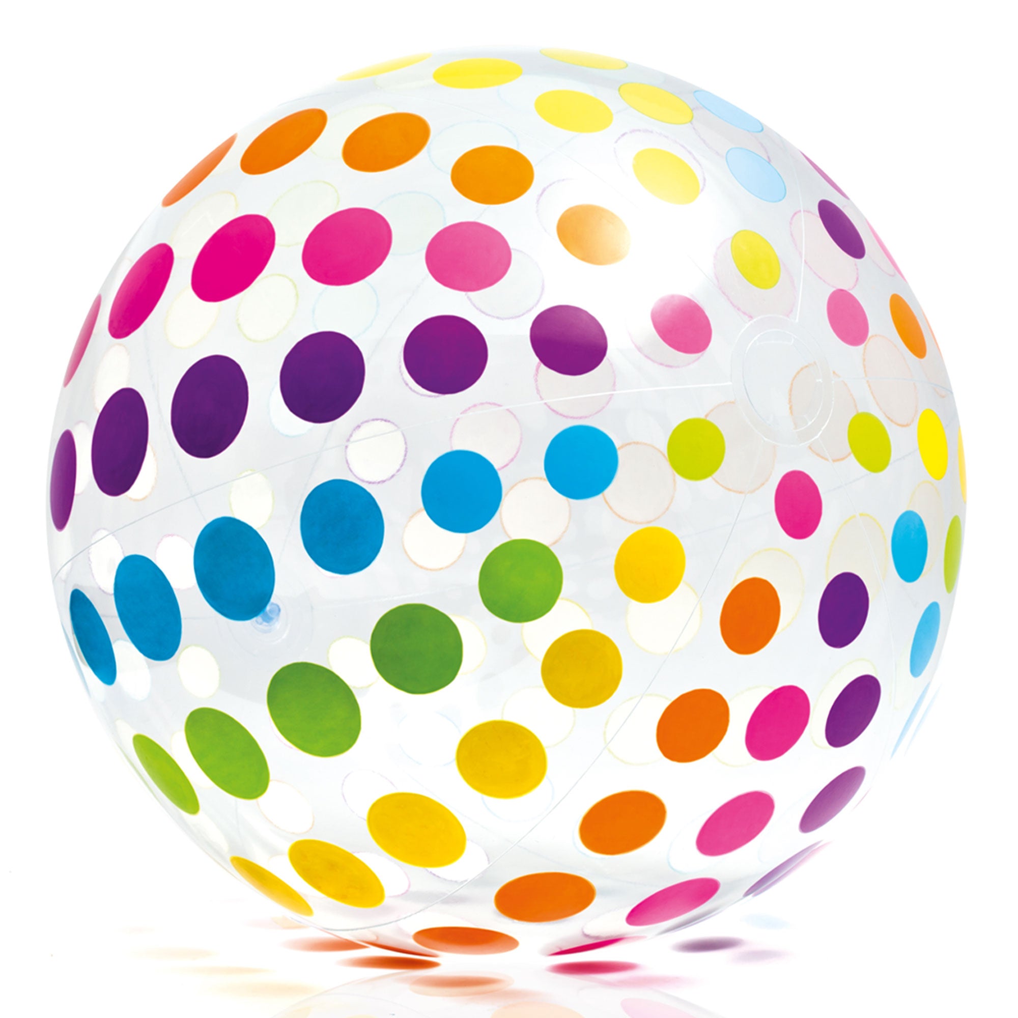 Intex Jumbo Inflatable Glossy Big Polka-Dot Colorful Giant Beach Ball (32 Pack)