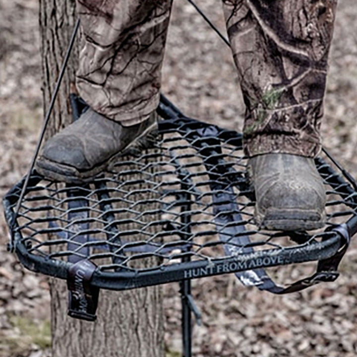 Hawk COMBAT Durable Steel Hunting Treestand & Full Body Safety Harness (2 Pack) - VMInnovations