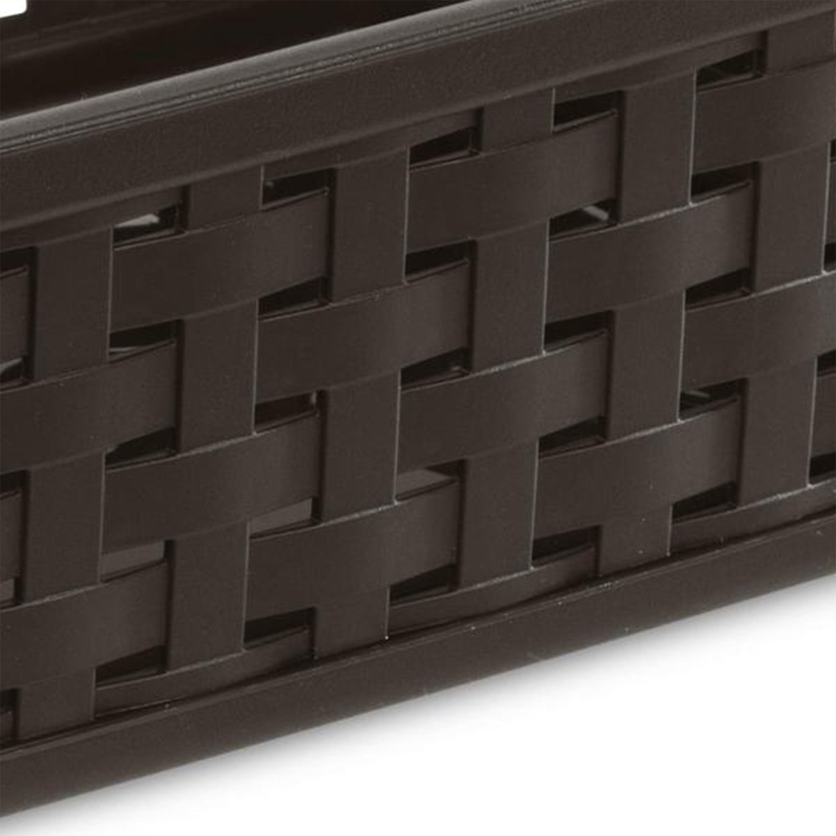 Sterilite Small 11" Long Weave Home Storage Basket Organizer, Espresso