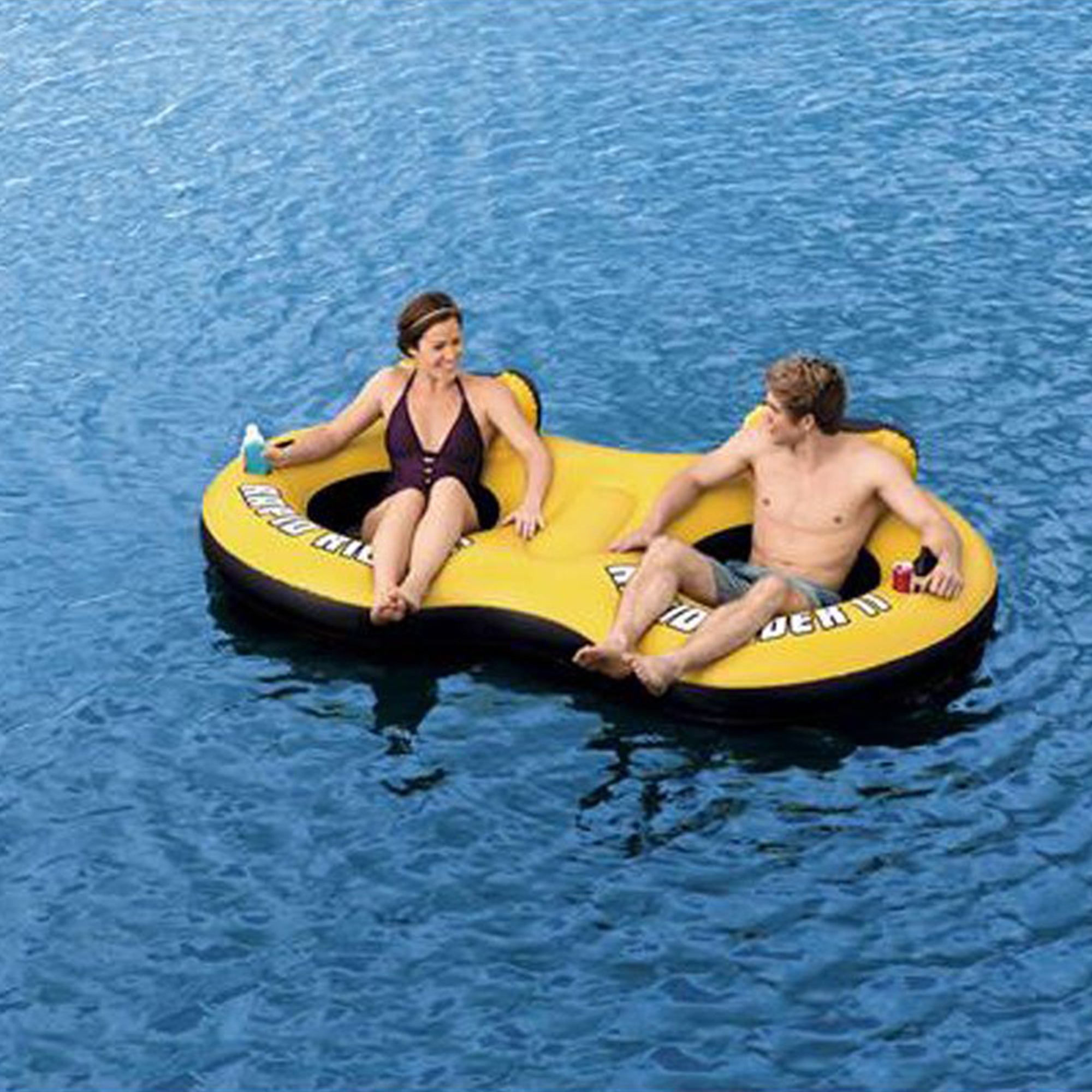 Bestway CoolerZ Rapid Rider Pool Float, Blue, and 2 Person Raft, Color May Vary - VMInnovations