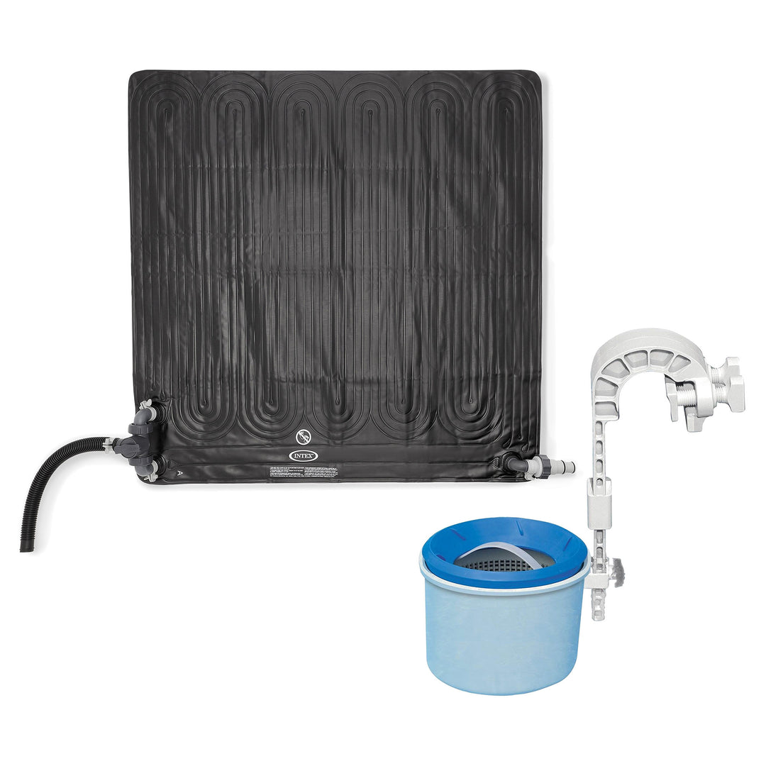 Solar Mat Water Heater - Black Bundled w/ Wall-Mounted Automatic Skimmer - VMInnovations
