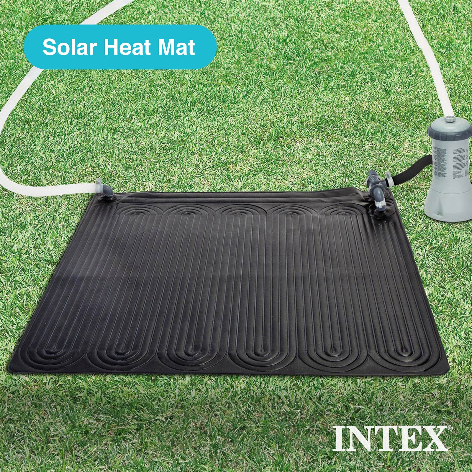 Solar Mat Water Heater - Black Bundled w/ Wall-Mounted Automatic Skimmer - VMInnovations