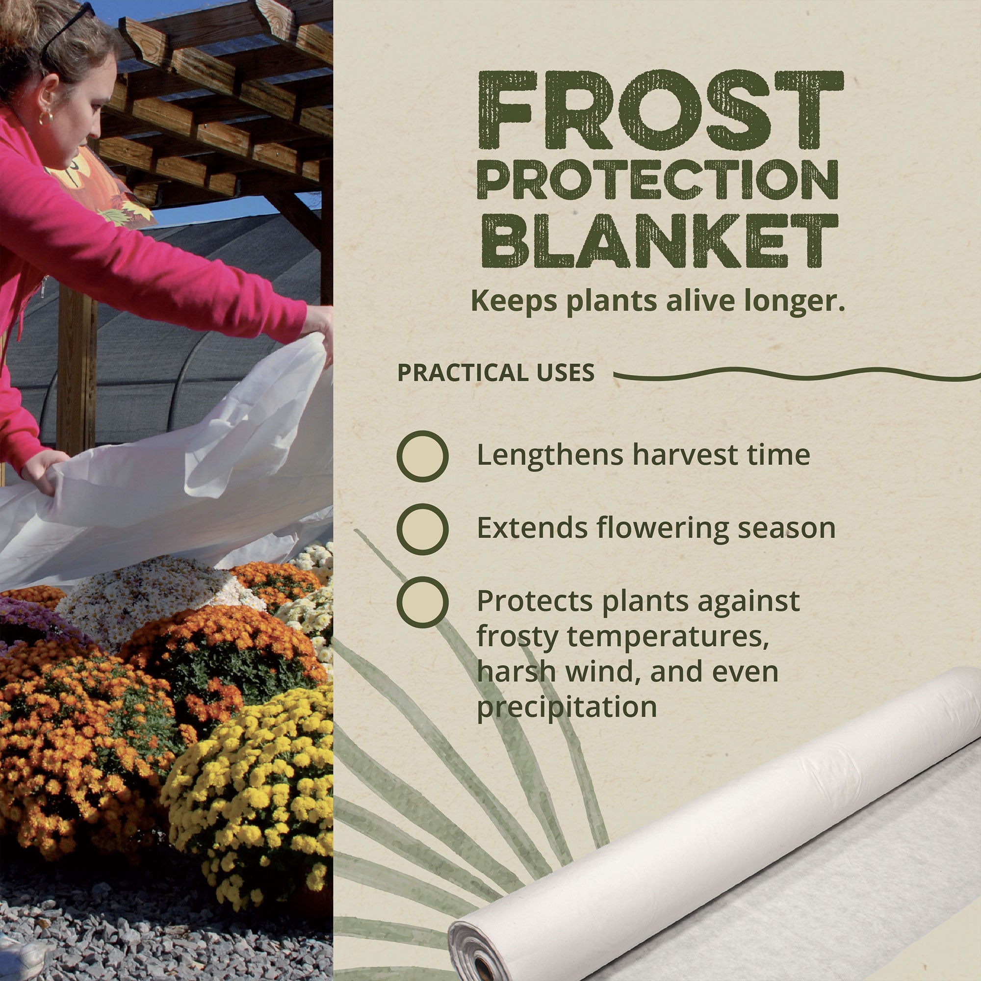 DeWitt N-Sulate 12' x 250' Plant Cover Freeze Protection Frost Blanket, (6 Pack)