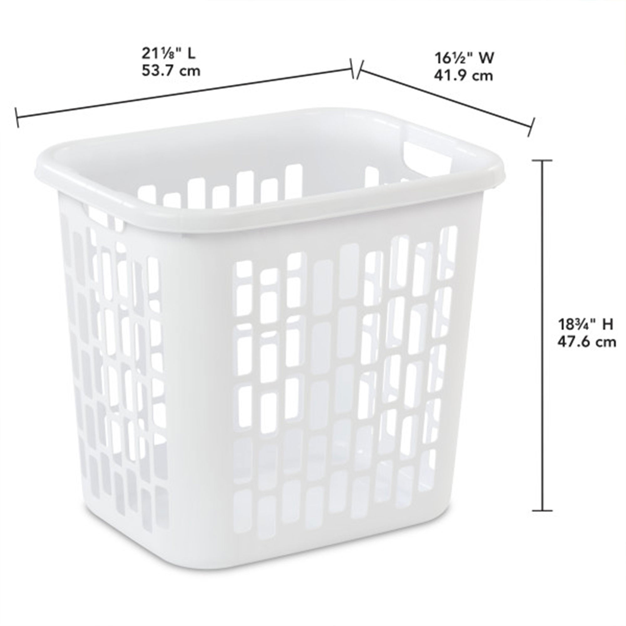 Sterilite Ultra Easy Carry Plastic Dirty Clothes Laundry Basket Hamper (4 Pack) - VMInnovations