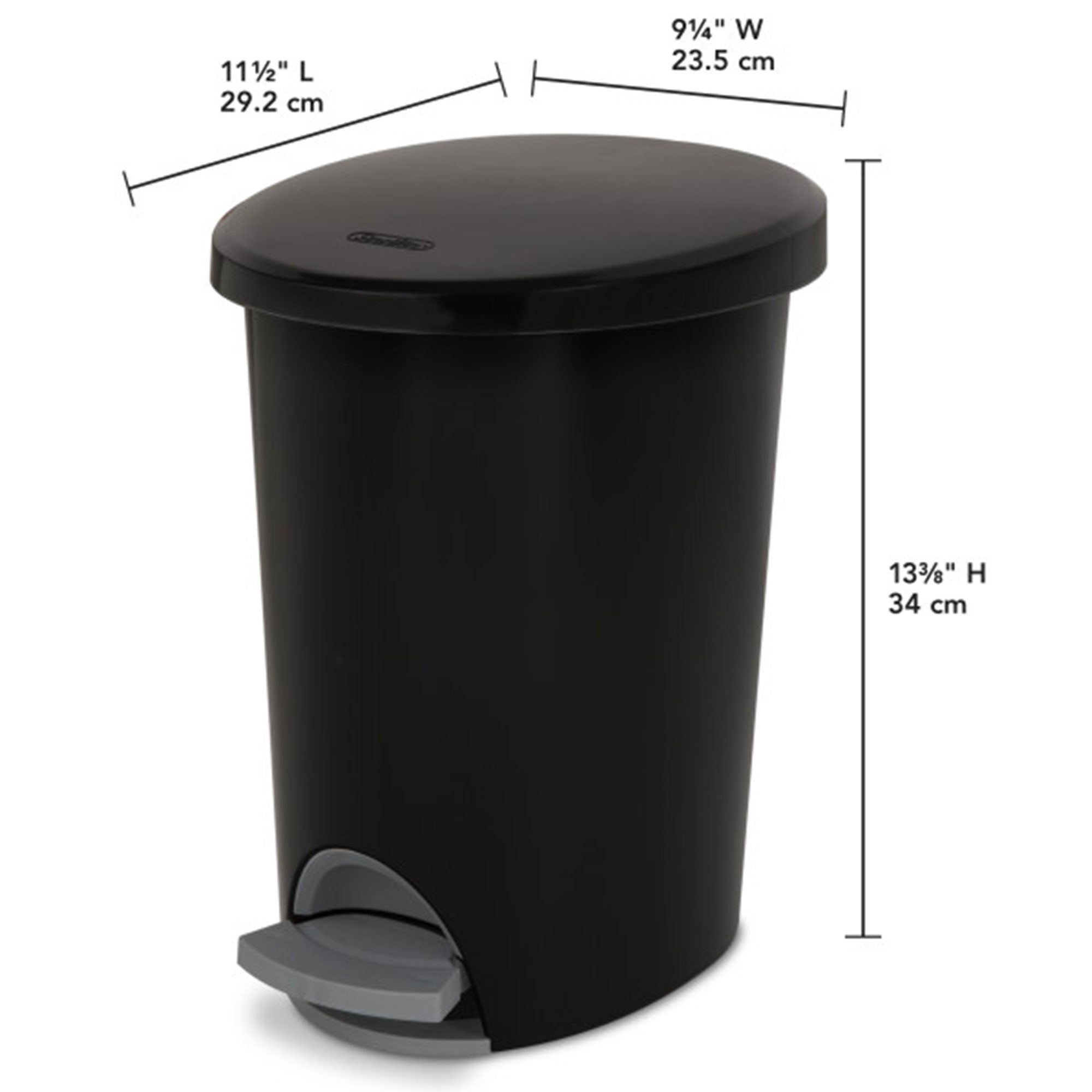 Sterilite 2.6 Gallon Ultra StepOn Wastebasket w/ Titanium Pedal & Liner (2 Pack)