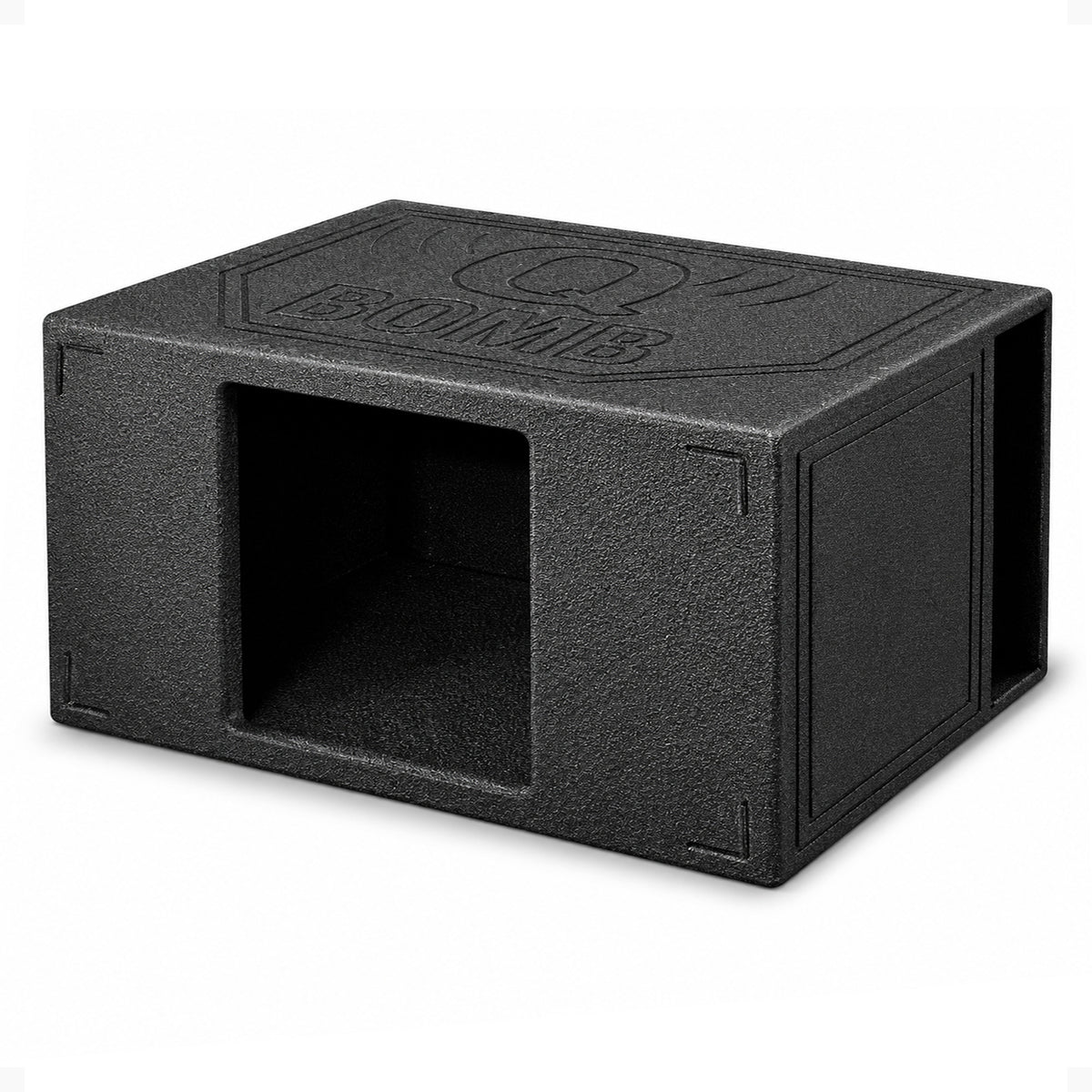 QPower Durable Single 15" Side-Vented Kicker L7 Square Subwoofer Speaker Box