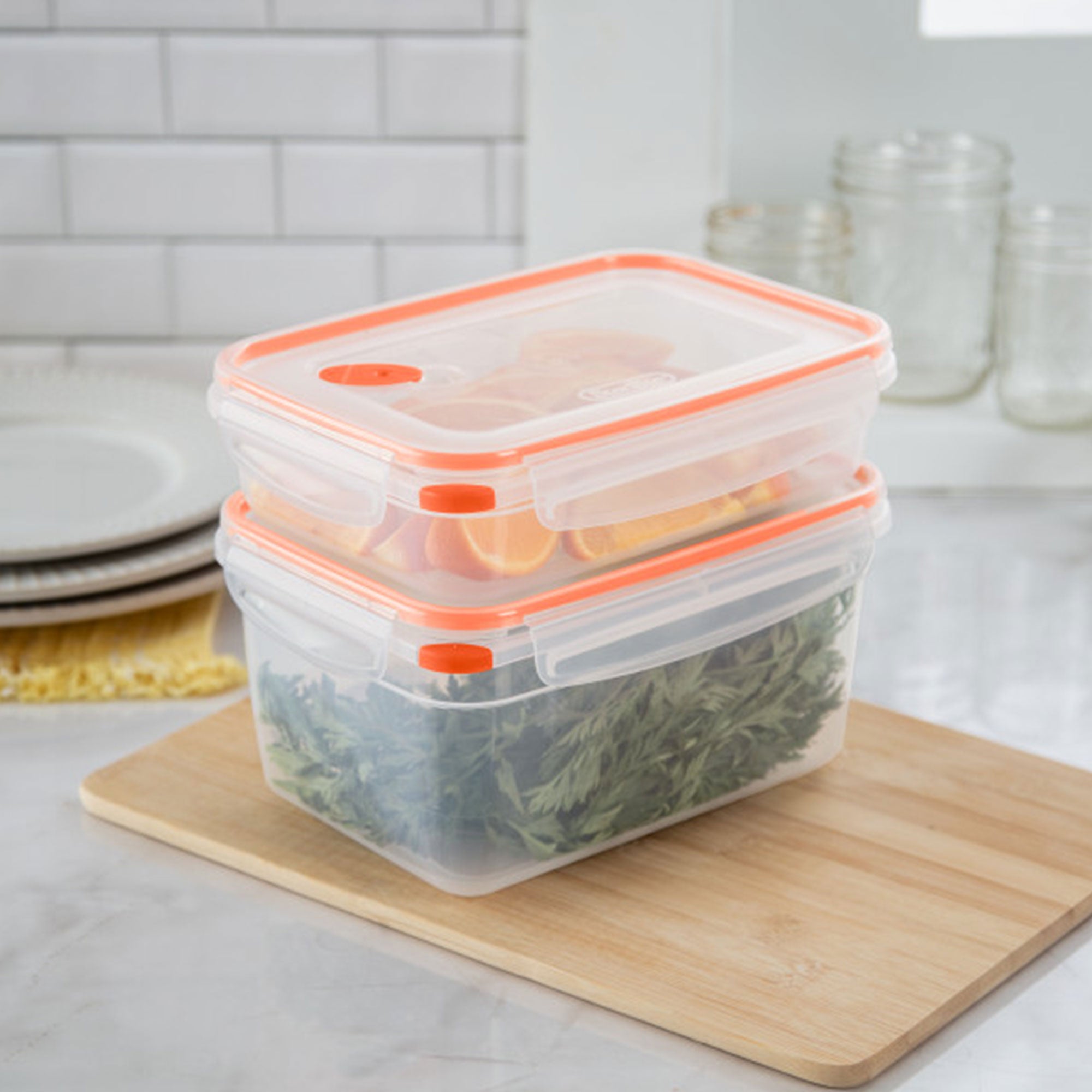 Sterilite 03211106 Ultra-Seal 5.8 Cup Food Storage Container w/ Clear Lid (6 PK) - VMInnovations
