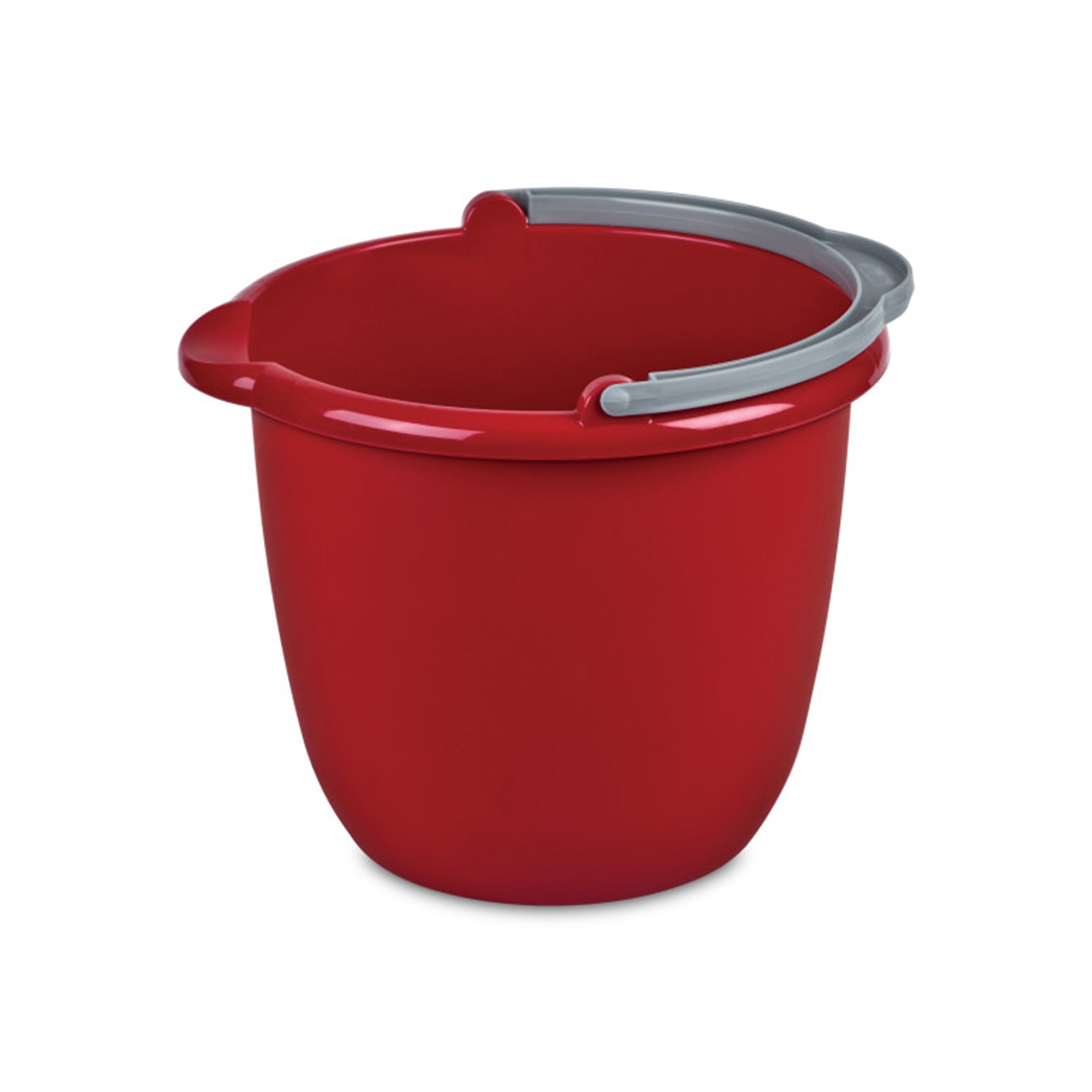 Sterilite Large 10-Qt Easy Pour Spout Pail w/ Comfy Grip Handle, Red (12 Pack) - VMInnovations