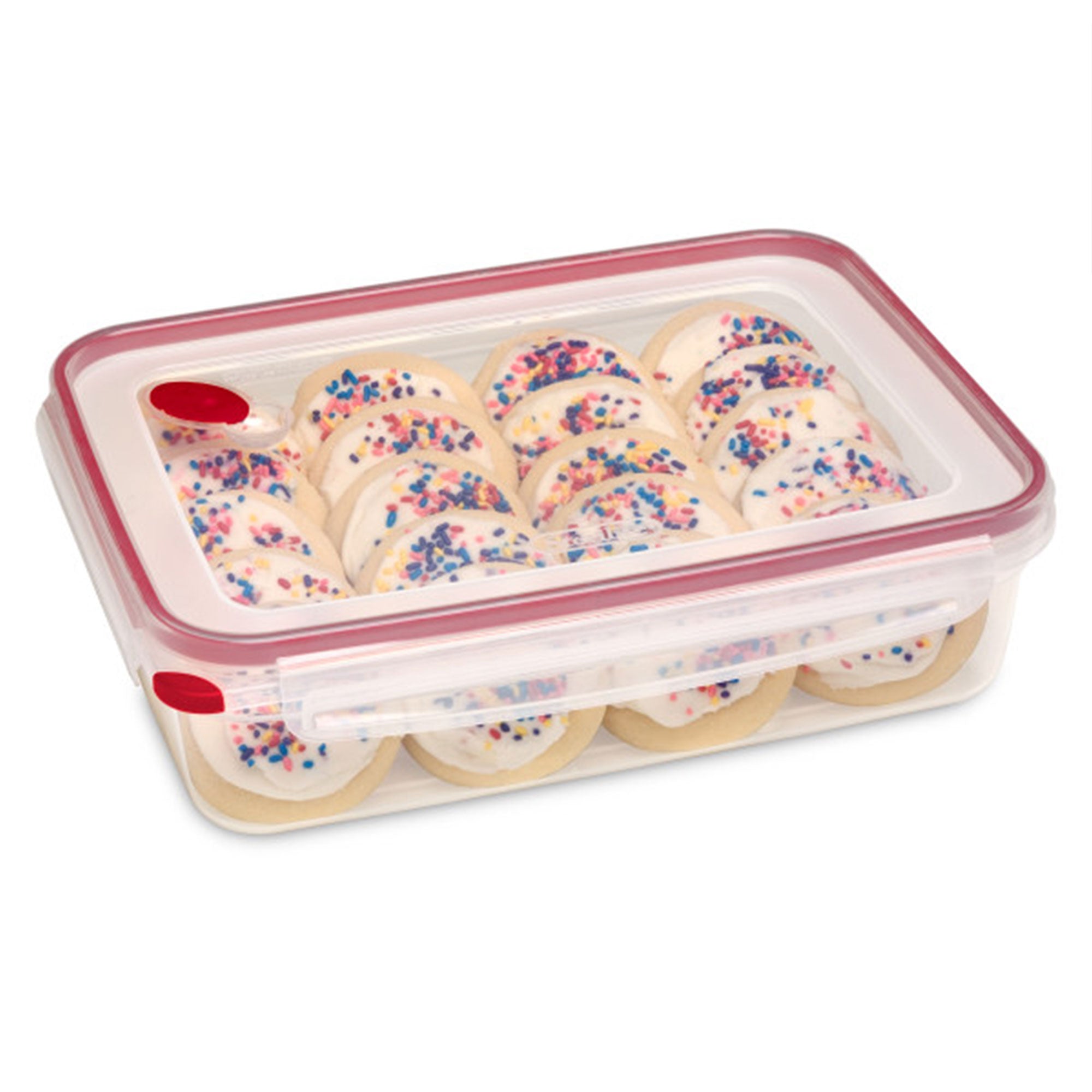 Sterilite 03426604 16 Cup Rectangle UltraSeal Food Storage Container, Red 12 Ct - VMInnovations