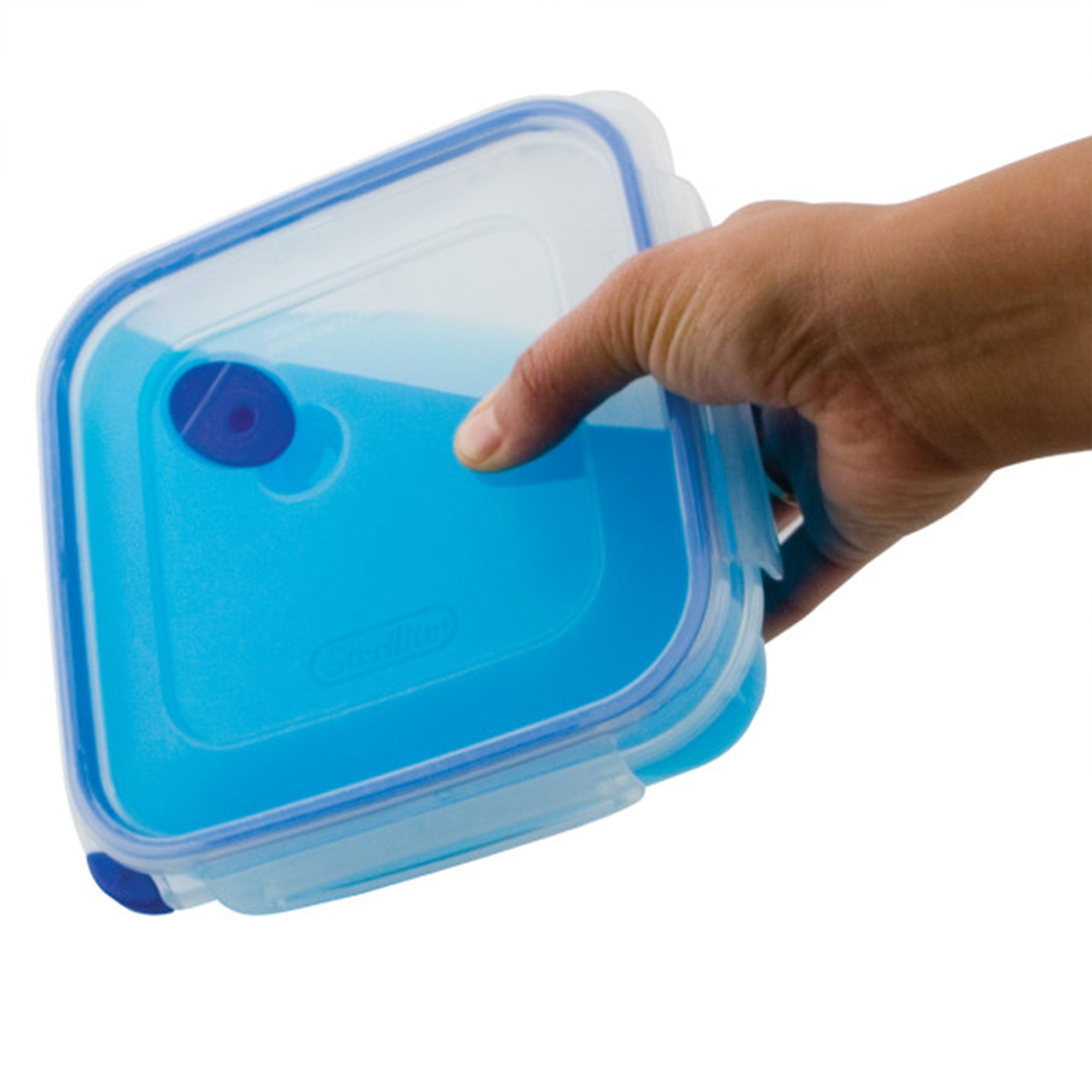 Sterilite 4.0 Cup Square Ultra-Seal Food Storage Container, Blue (6 Pack) - VMInnovations