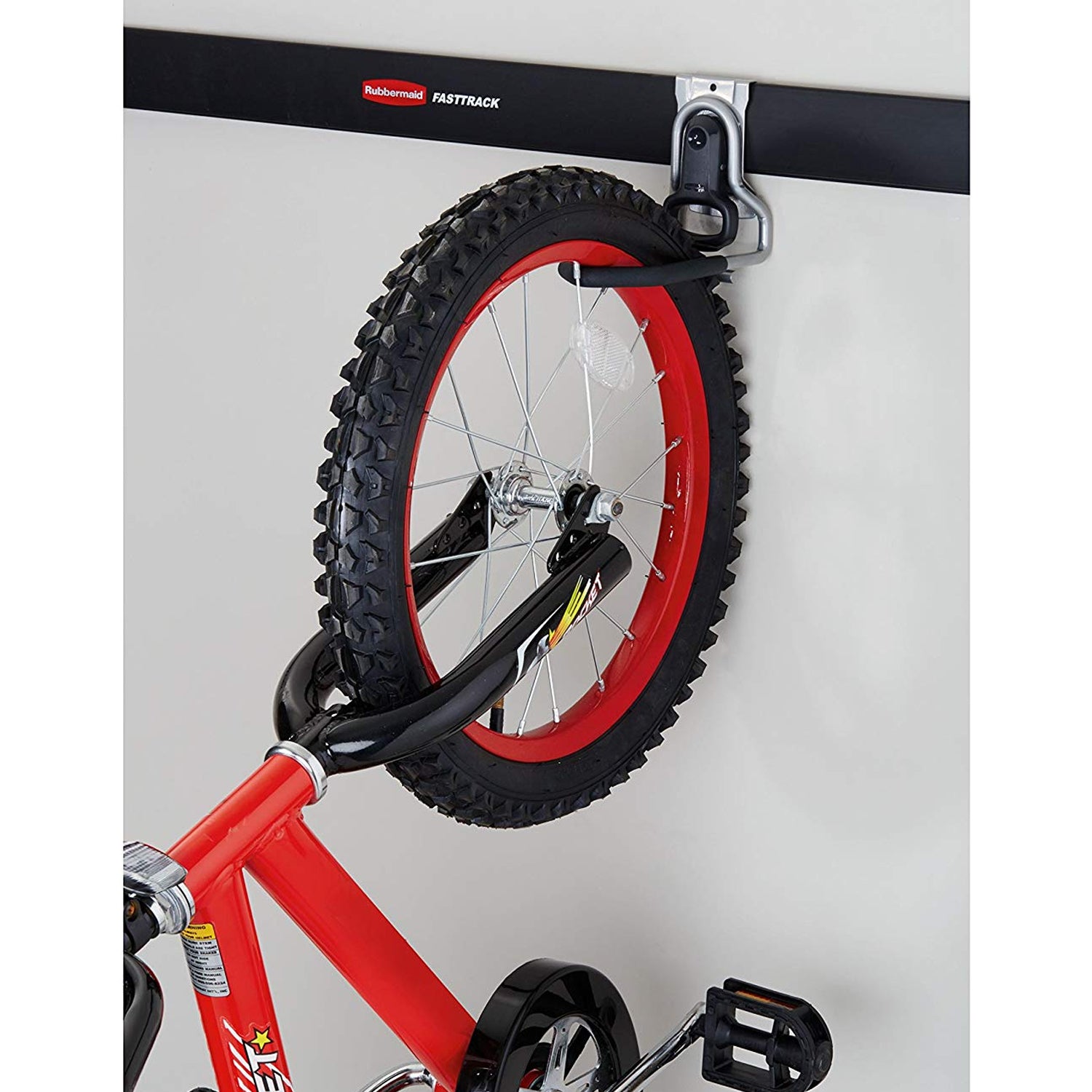 Rubbermaid FastTrack Hanging Wall Mount Bike Hook Garage Organizer (Open Box) - VMInnovations