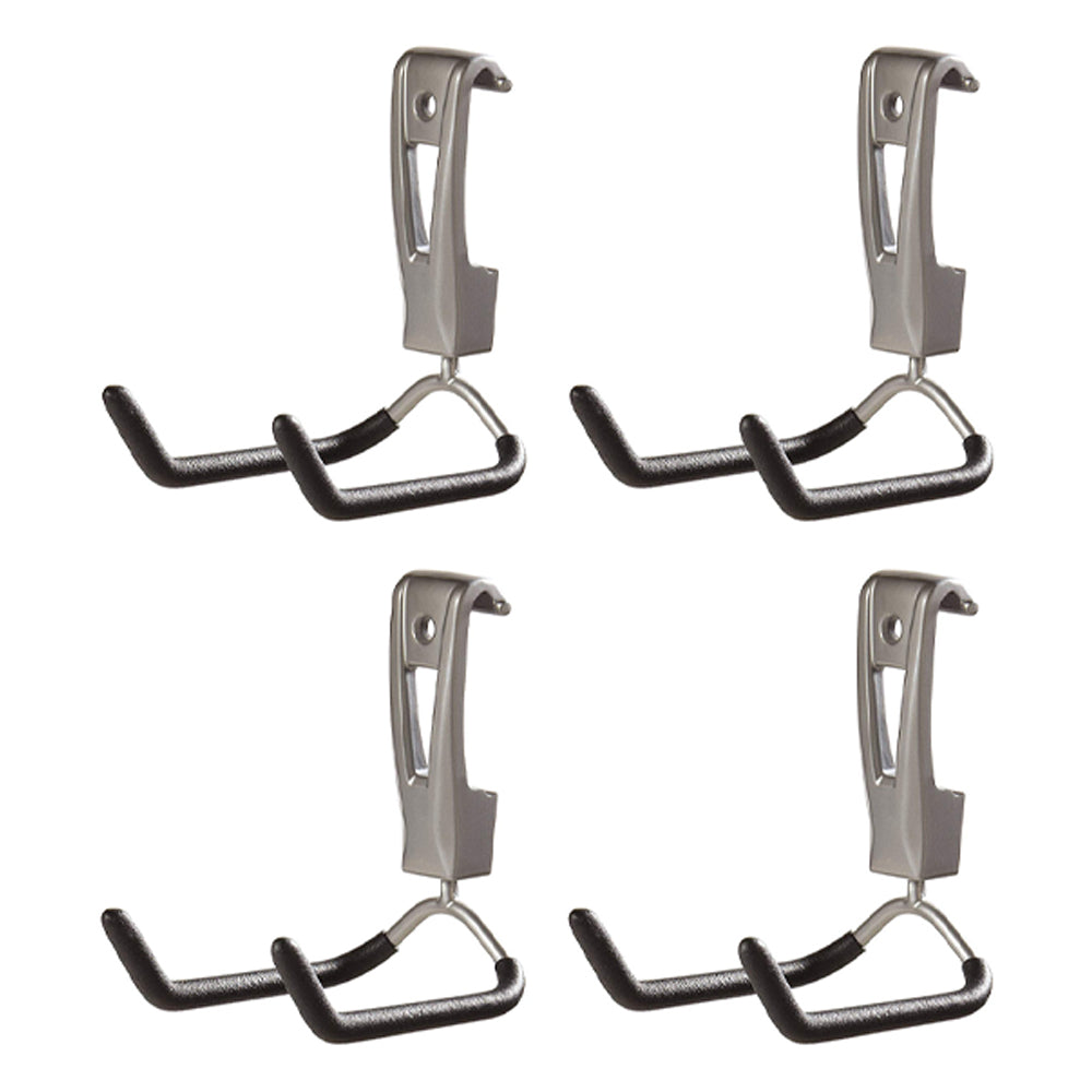 Rubbermaid 1784456 Wall Mounted Rope, Hose Garage Storage Utility Hook (4 Pack) - VMInnovations