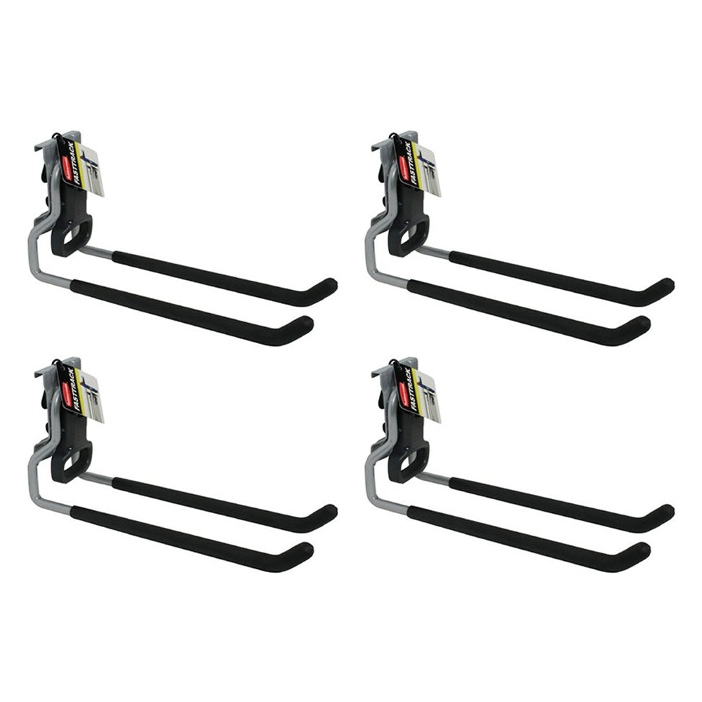 Rubbermaid FastTrack Wall Mounted Garage Storage Utility Multi Hook (4 Pack) - VMInnovations