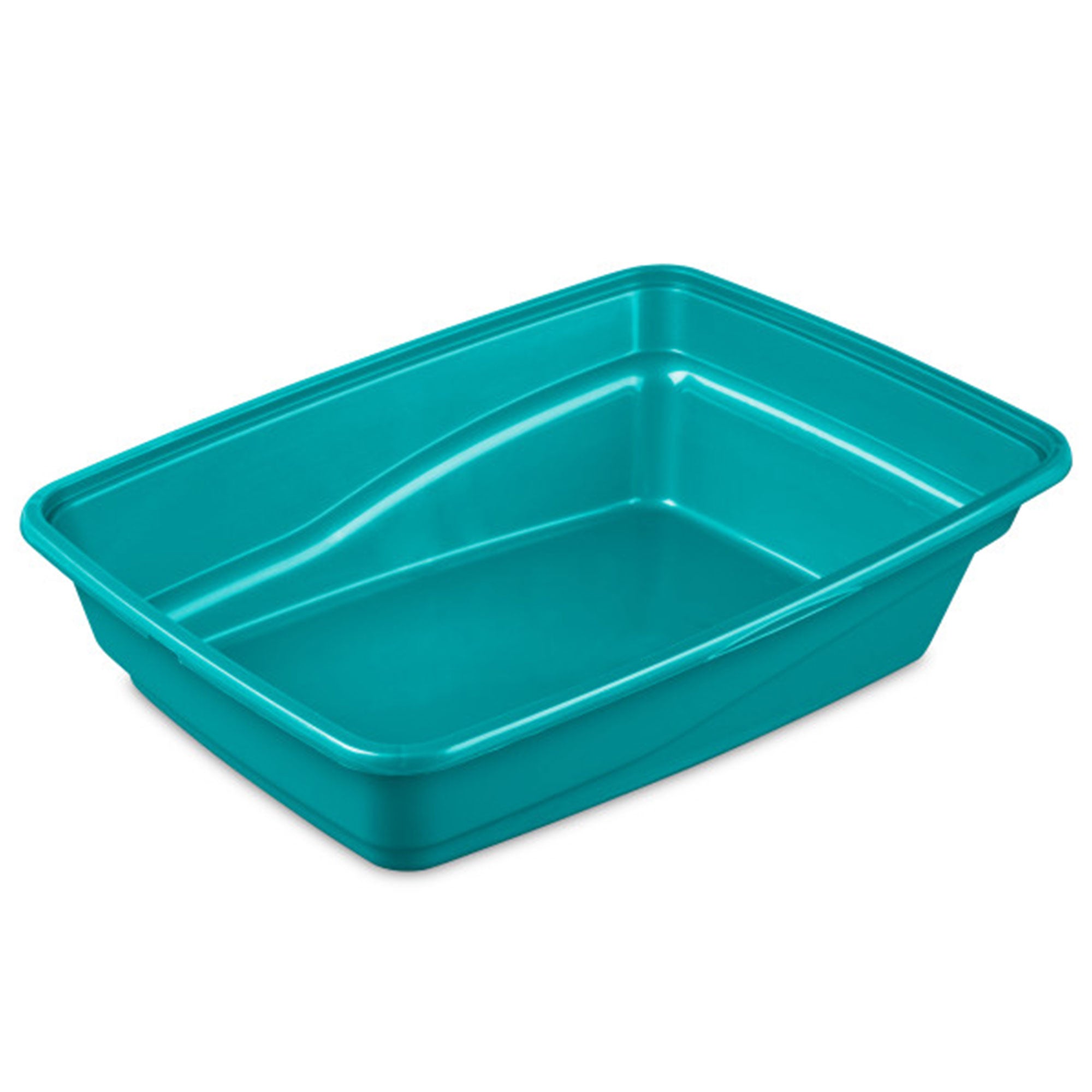 Sterilite 13033W06 Large Frame Cat Litter Pan with Low Entrance, Sea Going - VMInnovations