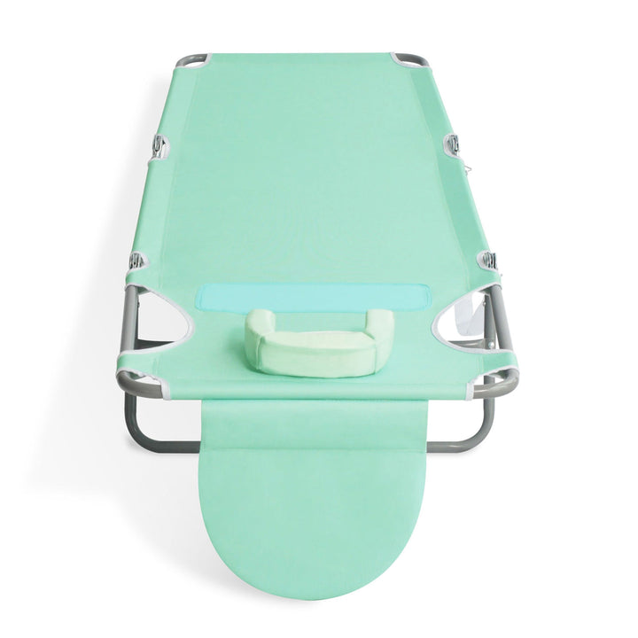 Ostrich Ladies Comfort Lounger, Portable Beach Camping Pool Tanning Chair, Teal - VMInnovations