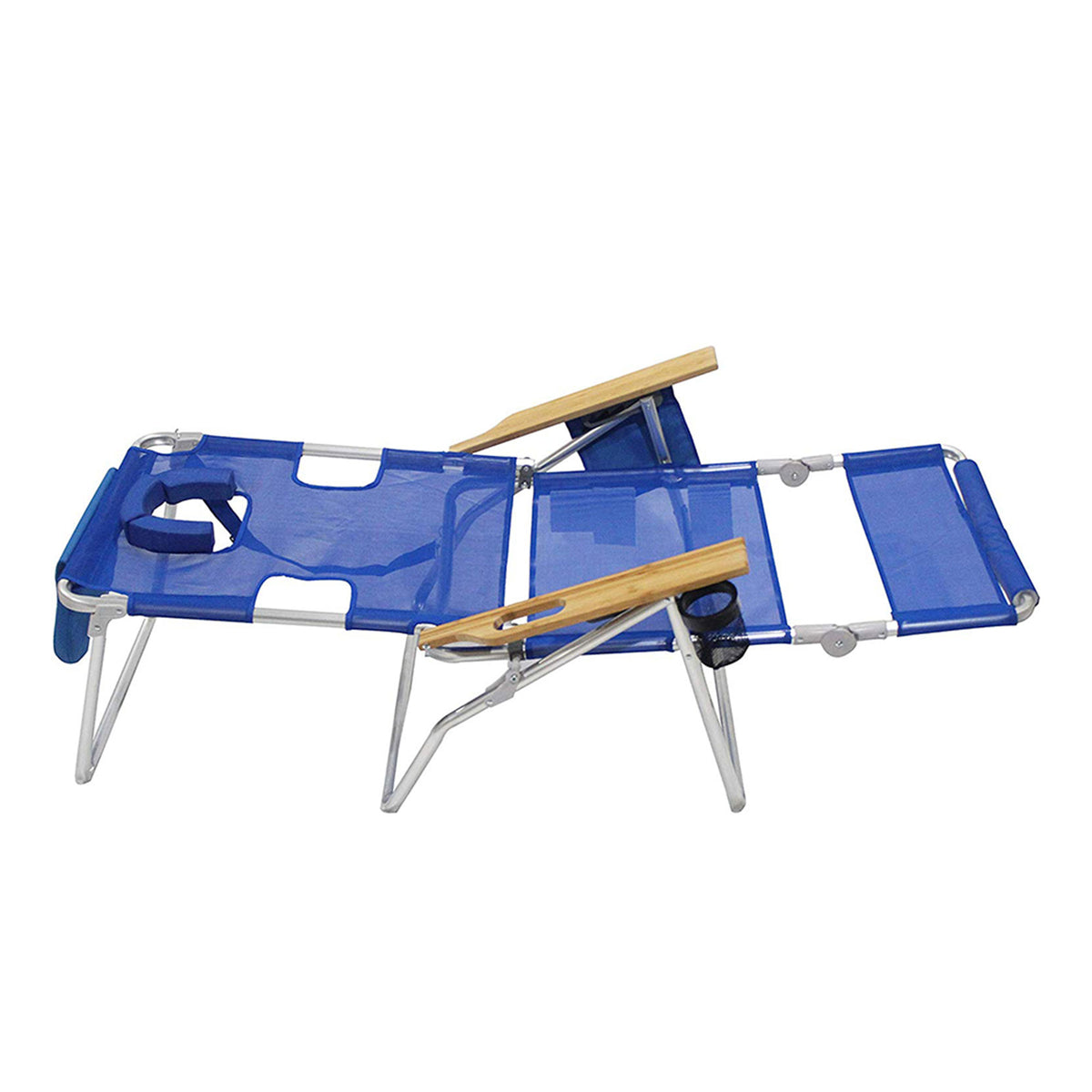 Ostrich 3-N-1 Altitude Outdoor Lounge Reclining 16" Tall Chair, Blue (3 Pack)