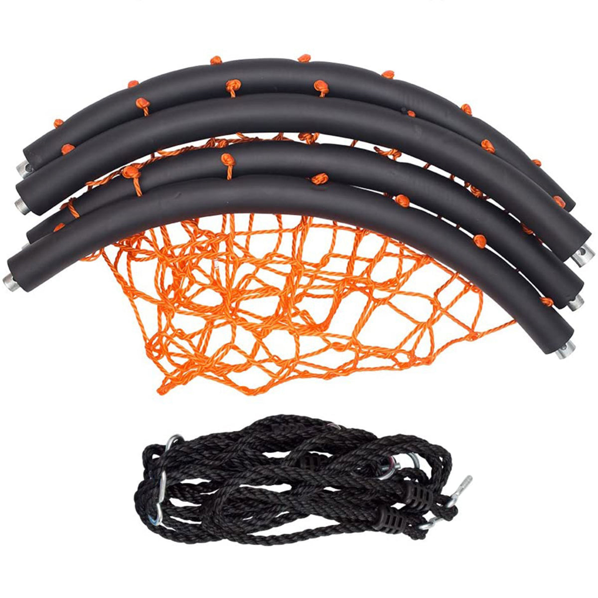 Swinging Monkey Giant 40" Spider Web Fabric Outdoor Tree Saucer Swing, Orange - VMInnovations