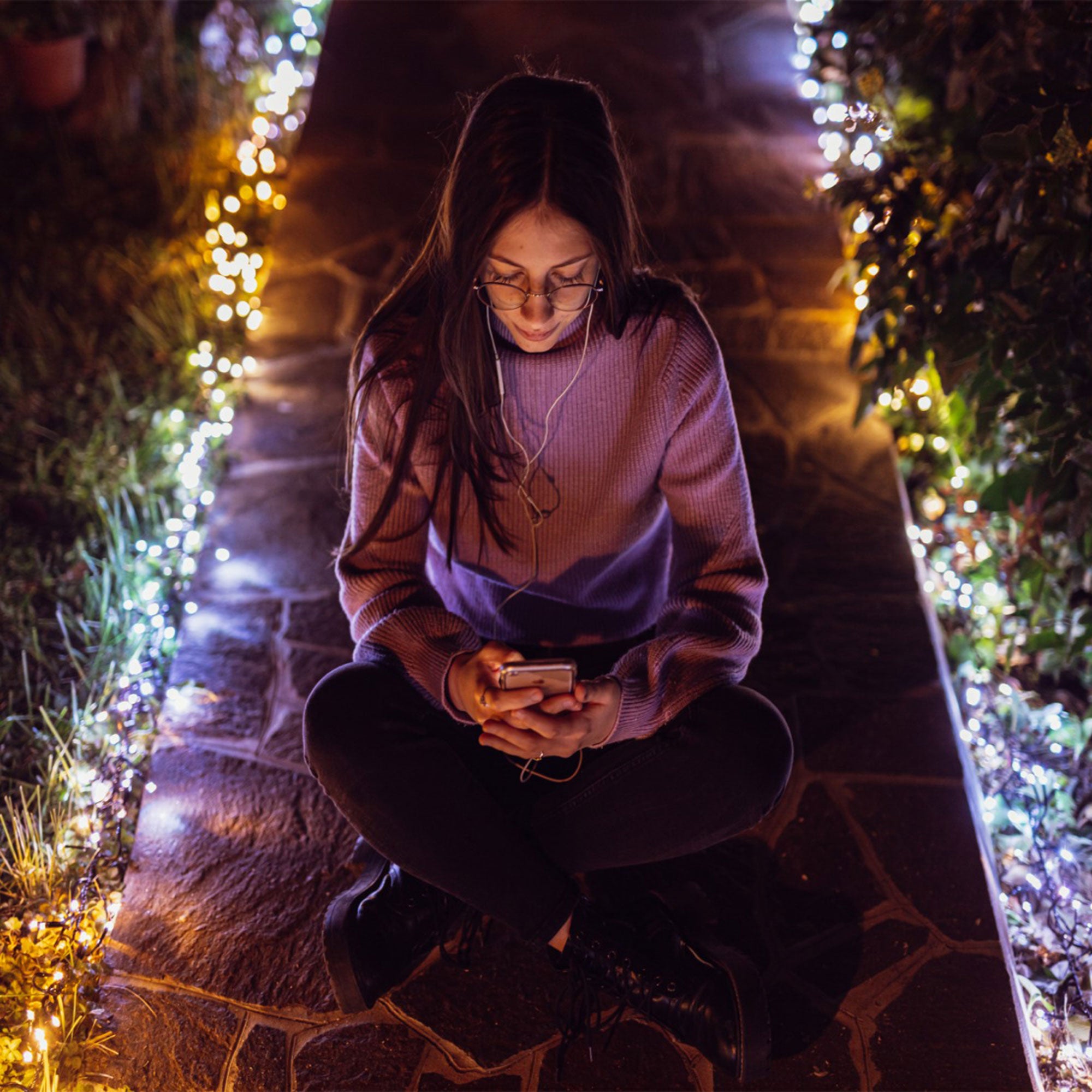 Twinkly 400 LED Amber and White 19.5 Foot Outdoor Lights with USB Music Dongle