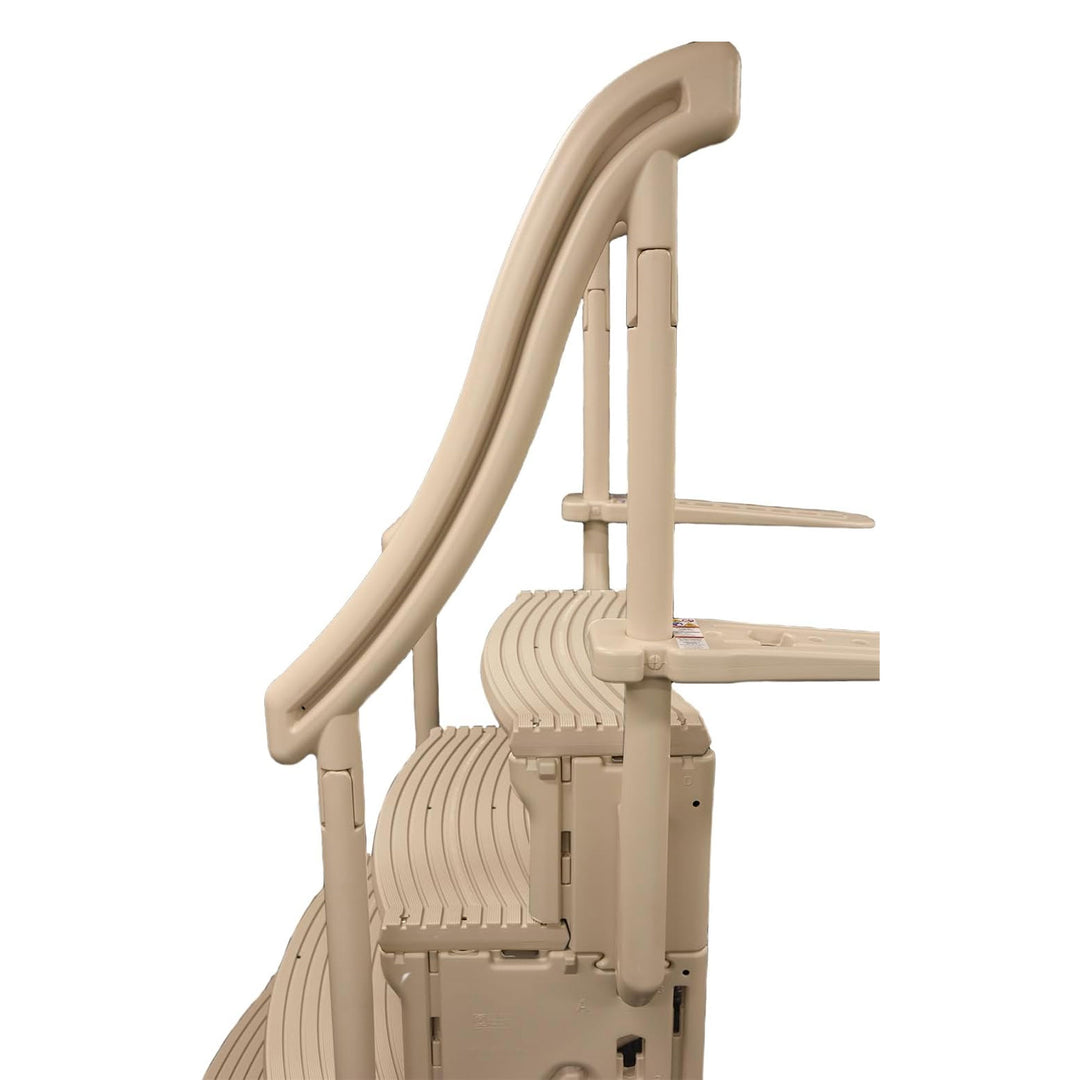 Confer Plastics 4 Step Above Ground Pool Ladder Stair Entry System, Warm Grey - VMInnovations