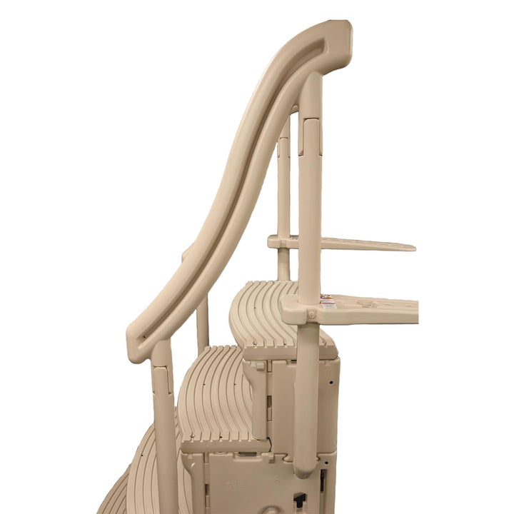 Confer Plastics 4 Step Above Ground Pool Ladder Stair Entry System, Warm Grey - VMInnovations