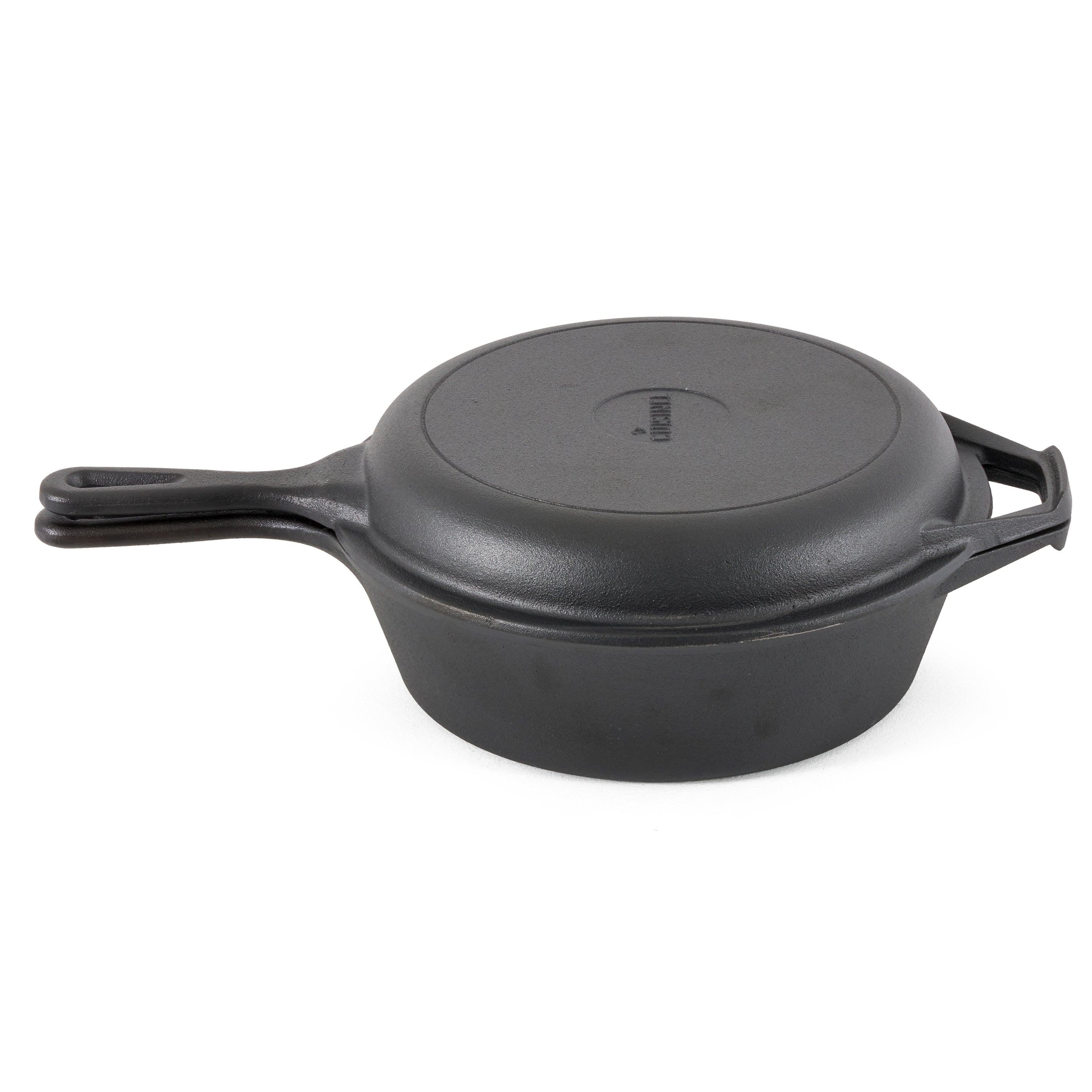 Cuisinel Pre-Seasoned Cast Iron Multi Cooker Dutch Oven & Skillet (Open Box)