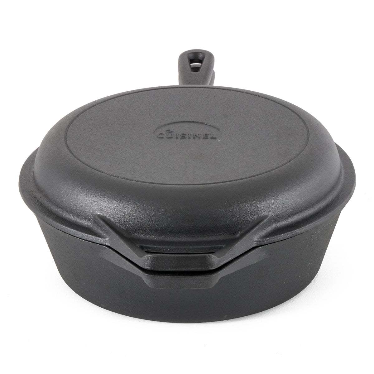 Cuisinel Pre-Seasoned Cast Iron Multi Cooker Dutch Oven & Skillet (Open Box)