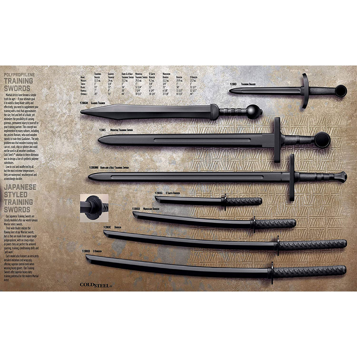 Cold Steel Hand and a Half Polypropylene Cut Resistant Training Sword (Damaged)