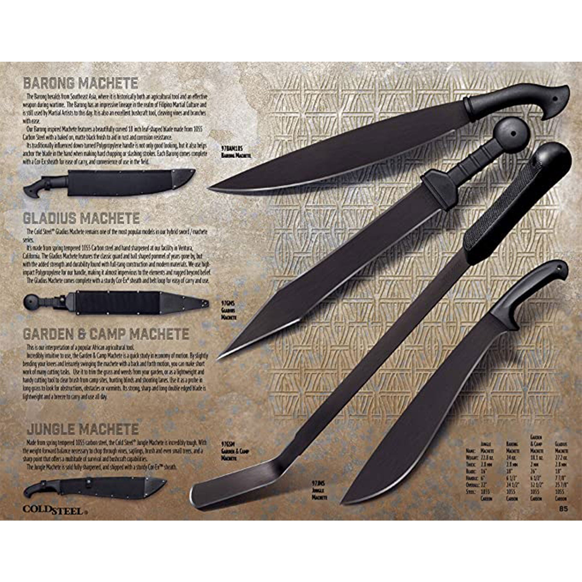Cold Steel Ancient Roman Gladius Machete Gladiator Sword Replica, 18 Inch Blade - VMInnovations