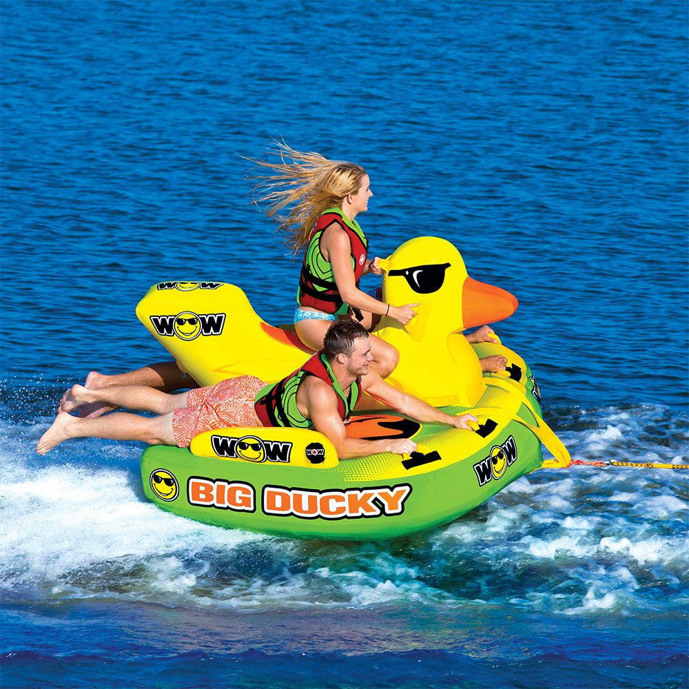 WOW Watersports Inflatable 2 Person Big Shark Boating Tube and Big Ducky Tube - VMInnovations