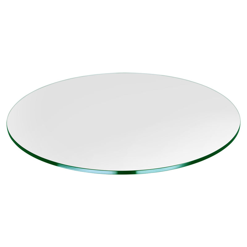 Dulles Glass 18 Inch Round Flat Polish Edge 1/4 Inch Tempered Glass Table Top