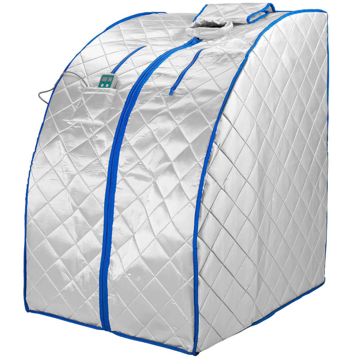 Durasage Infrared Heated Sauna with Heating Foot Pad and Chair, Blue (Open Box)
