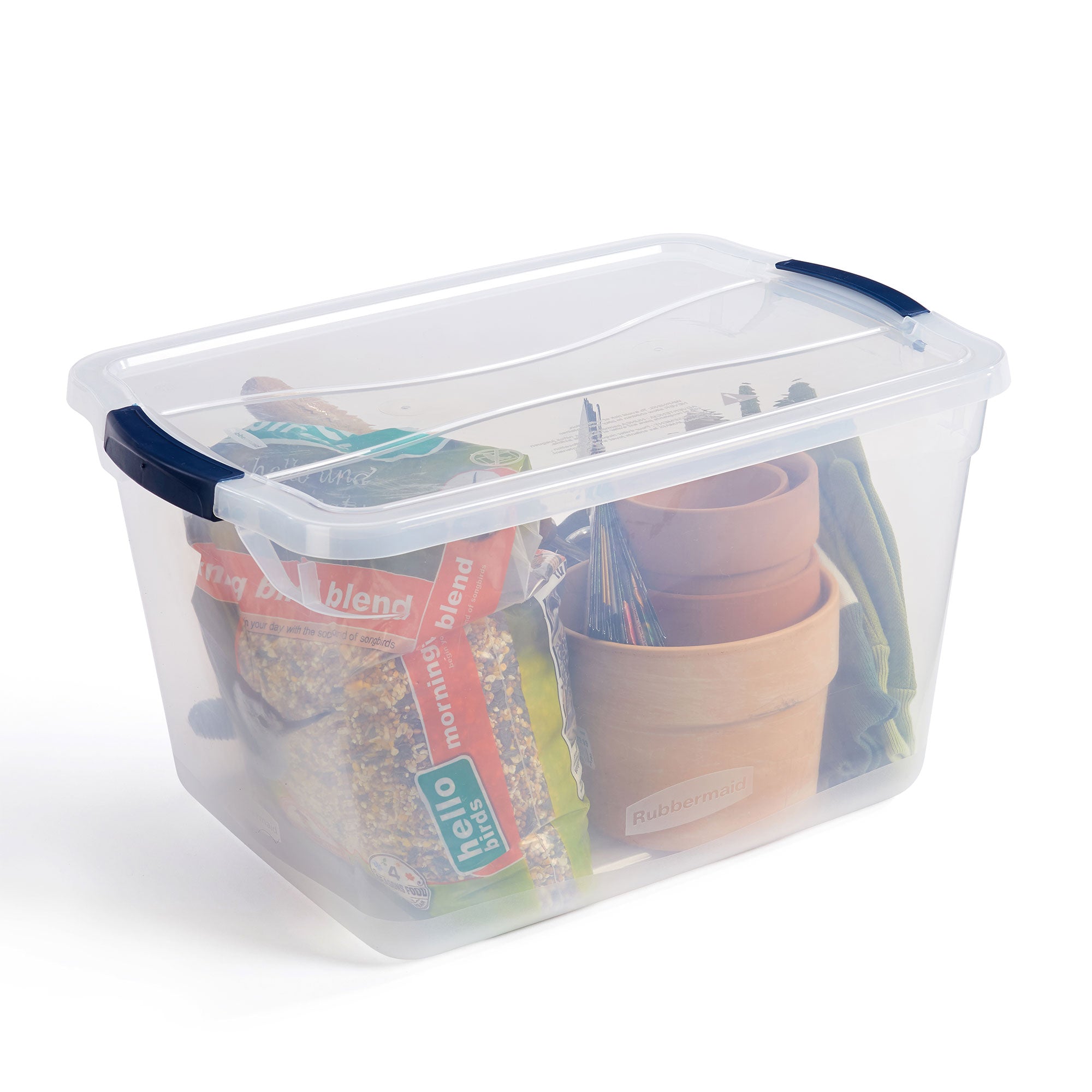 Rubbermaid 30 Quart Plastic Storage Tote Container with Lid (6 Pack) (Used) - VMInnovations