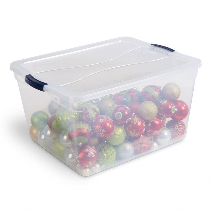 Rubbermaid Cleverstore 74 Qt Latching Plastic Storage Container & Lid (8 Pack) - VMInnovations
