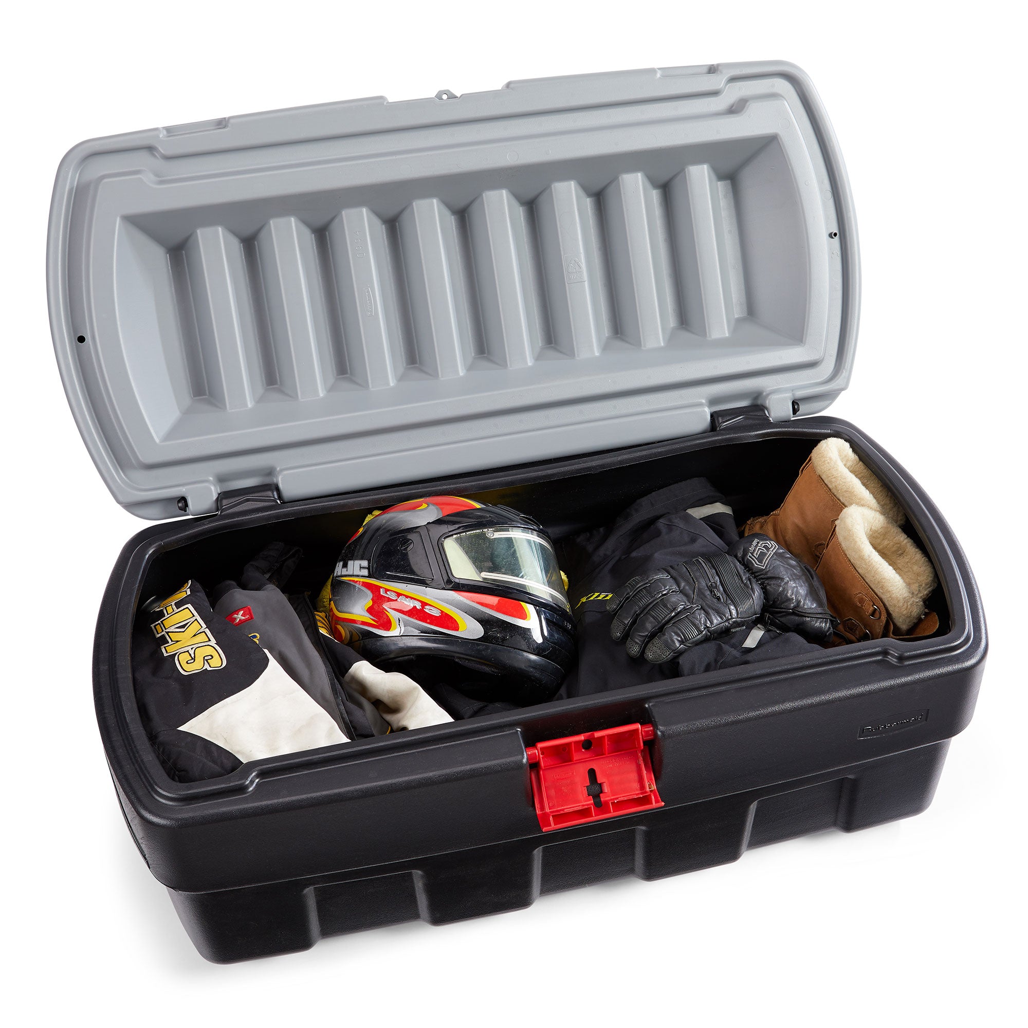 Rubbermaid 48 Gallon Action Packer Latch Storage Box Container, Black (Open Box) - VMInnovations
